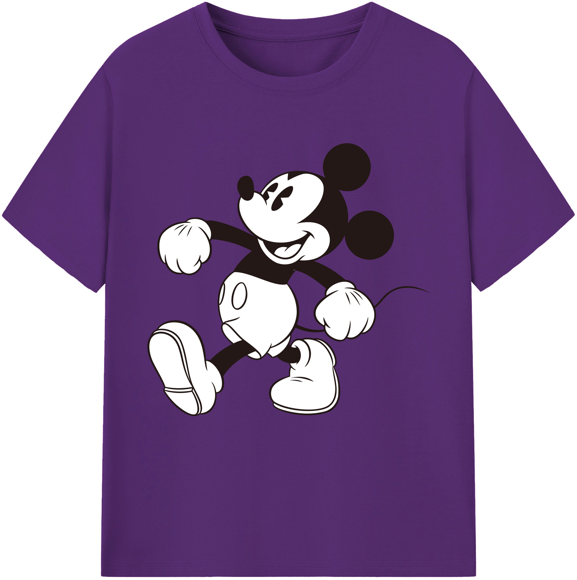 （画像用） ミッキーマウス Mickey Mouse 綿100％半袖Tシャツ（フロントプリント）