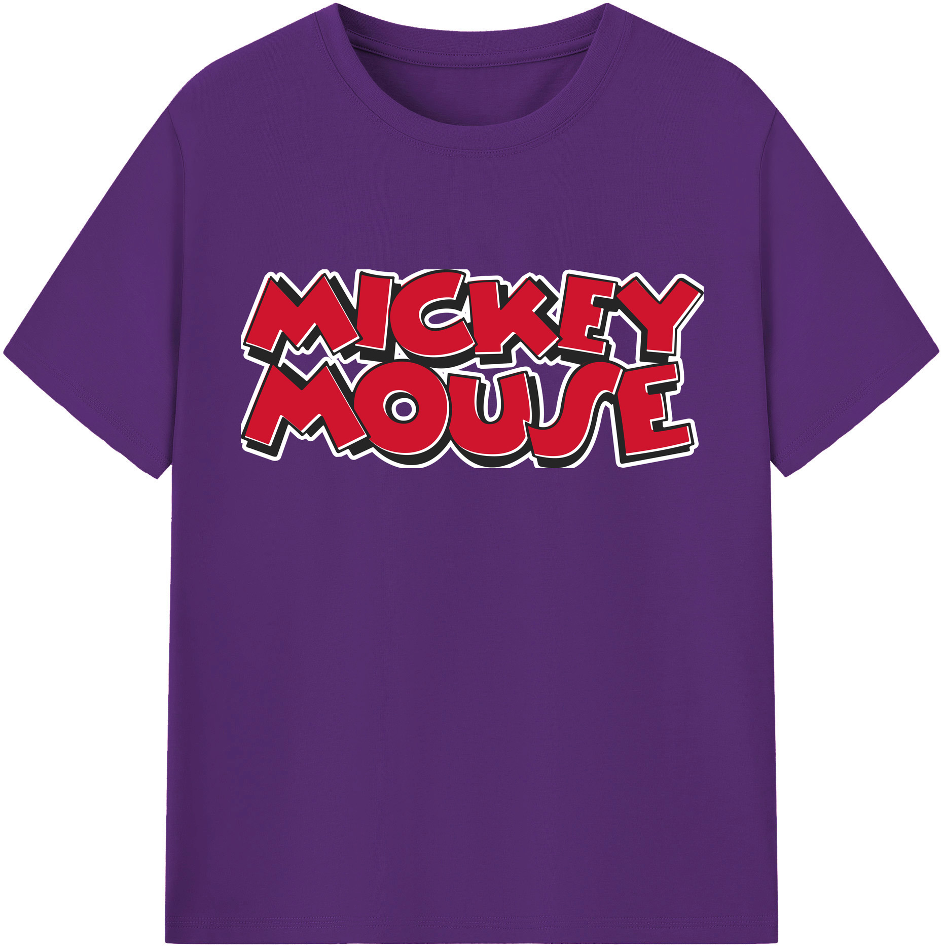 （画像用） ミッキーマウス Mickey Mouse 綿100％半袖Tシャツ（フロントプリント）