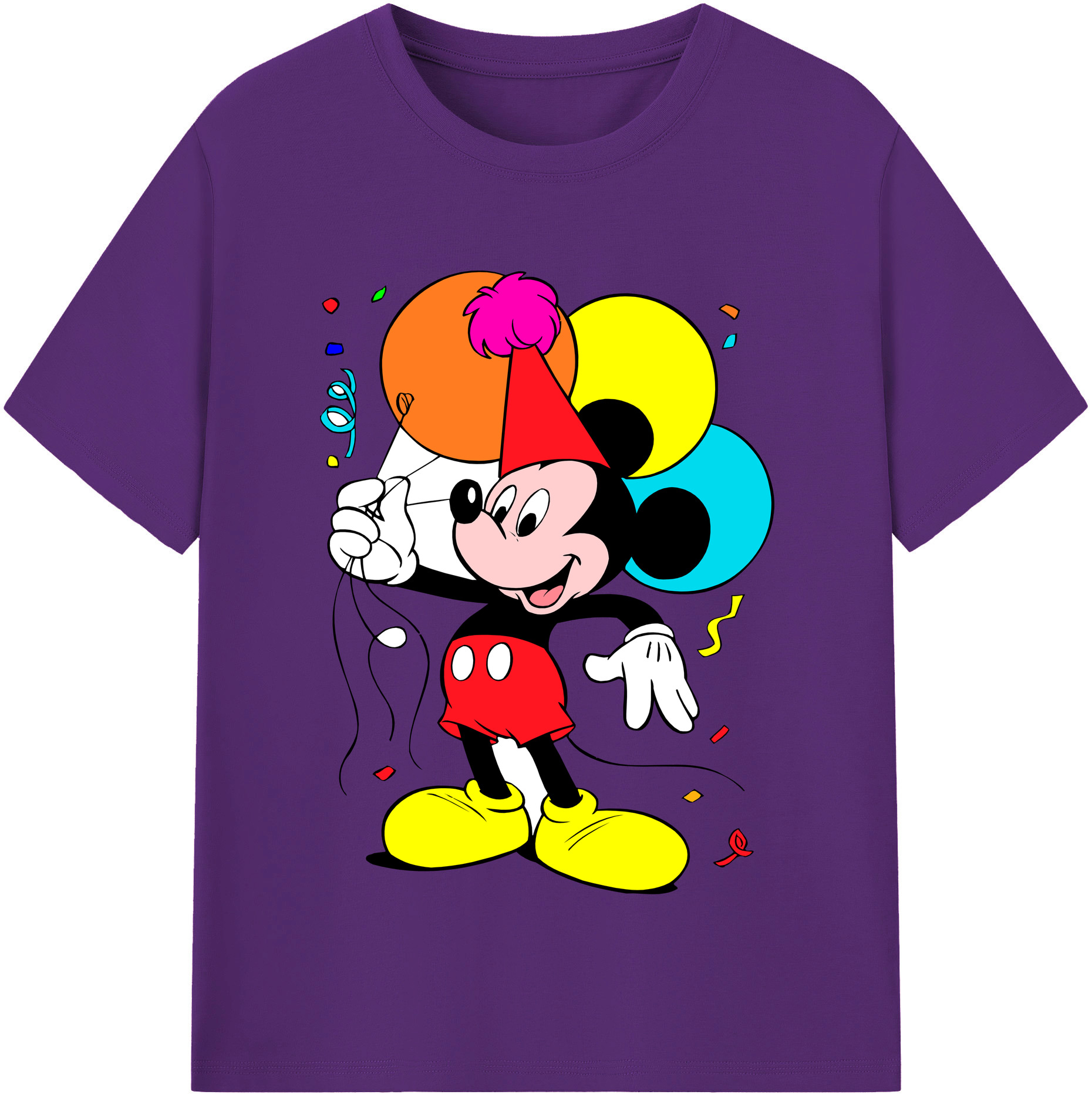 （画像用） ミッキーマウス Mickey Mouse 綿100％半袖Tシャツ（フロントプリント）