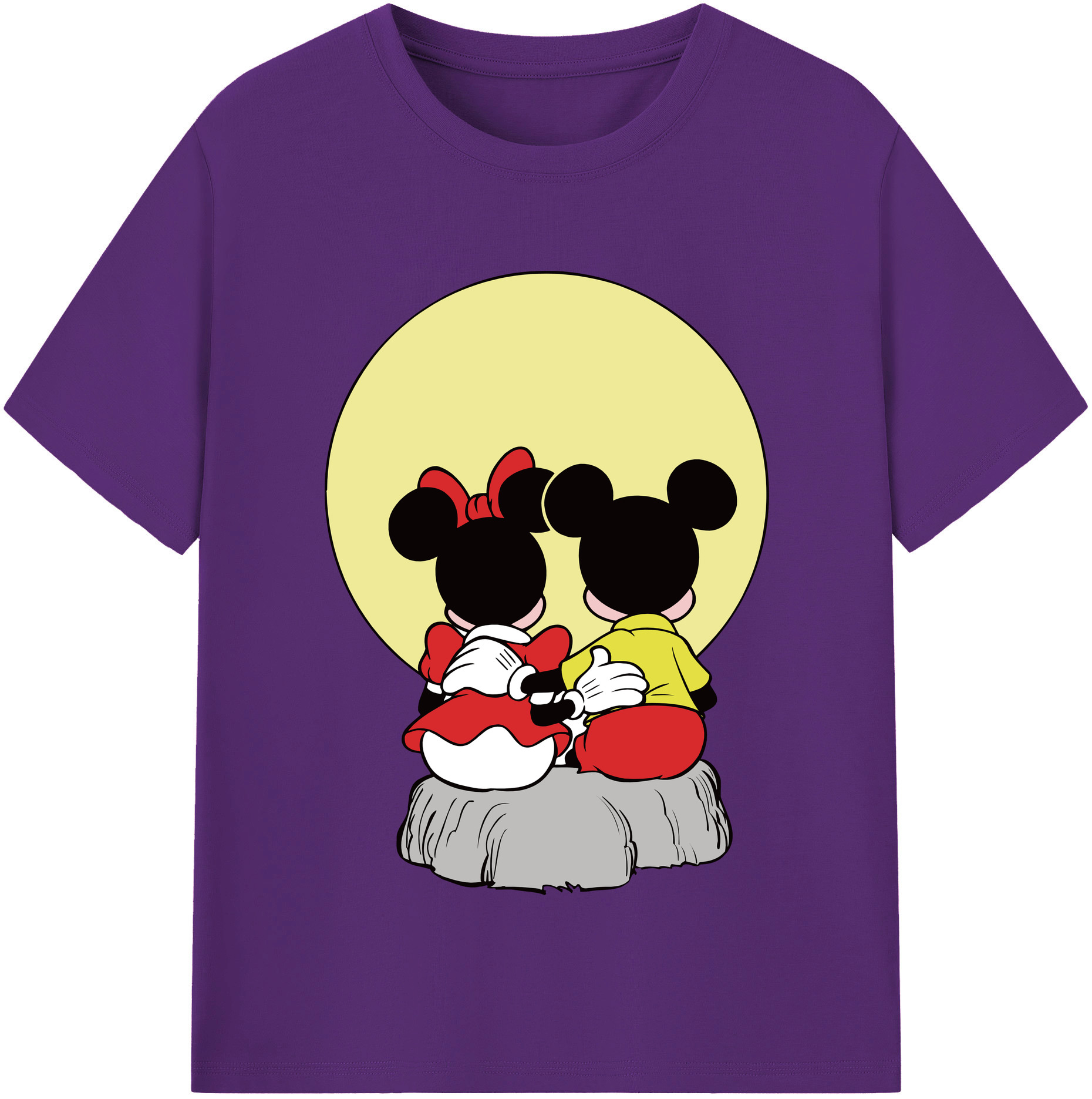 （画像用） ミッキーマウス Mickey Mouse 綿100％半袖Tシャツ（フロントプリント）