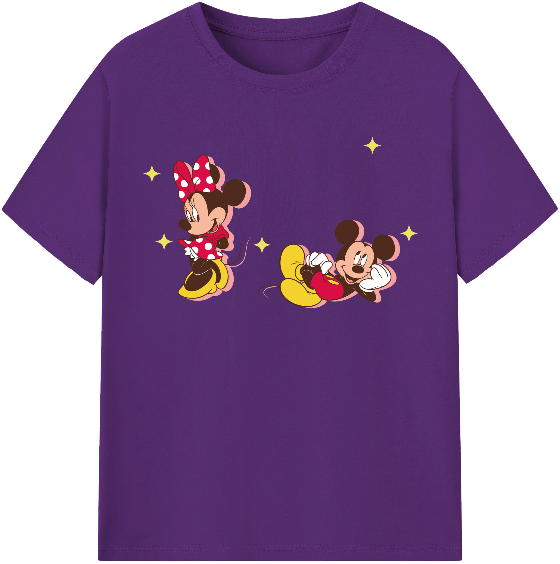 （画像用） ミッキーマウス Mickey Mouse 綿100％半袖Tシャツ（フロントプリント）