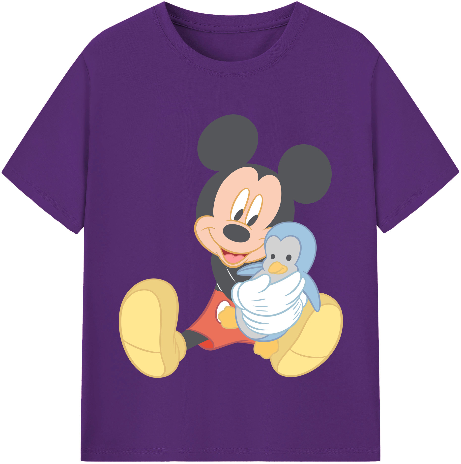 （画像用） ミッキーマウス Mickey Mouse 綿100％半袖Tシャツ（フロントプリント）