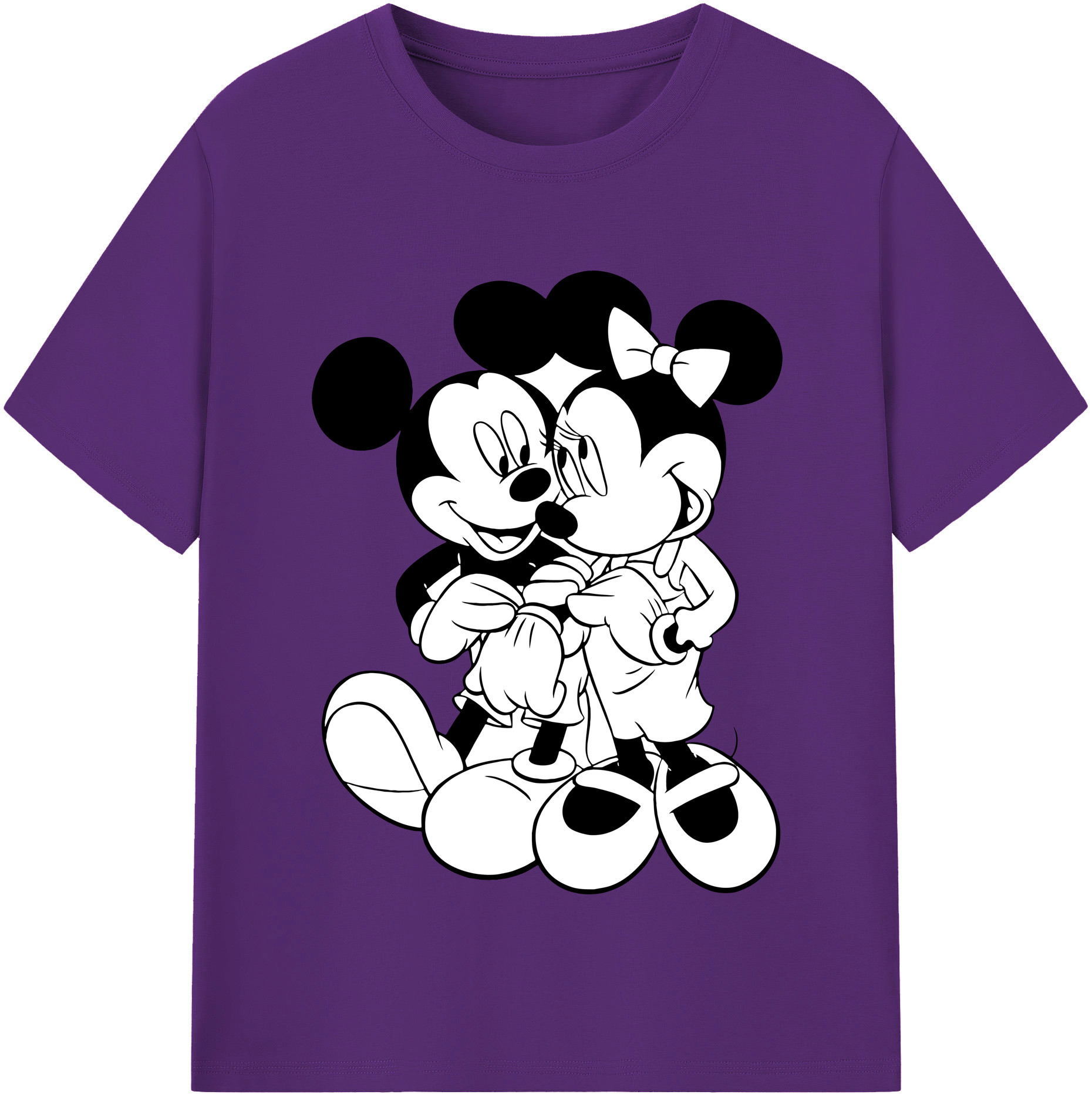 （画像用） ミッキーマウス Mickey Mouse 綿100％半袖Tシャツ（フロントプリント）