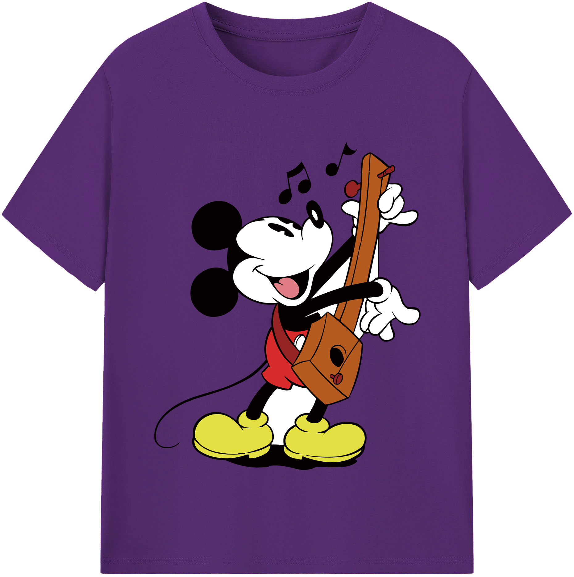 （画像用） ミッキーマウス Mickey Mouse 綿100％半袖Tシャツ（フロントプリント）