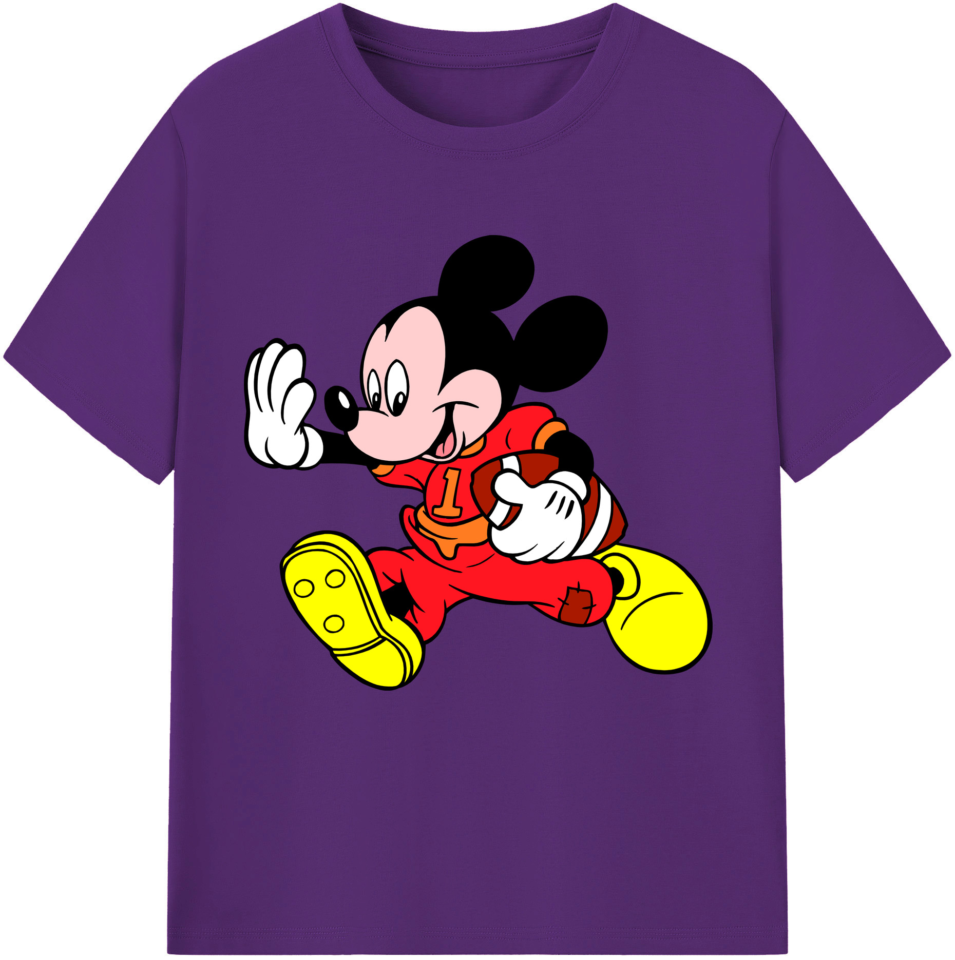 （画像用） ミッキーマウス Mickey Mouse 綿100％半袖Tシャツ（フロントプリント）