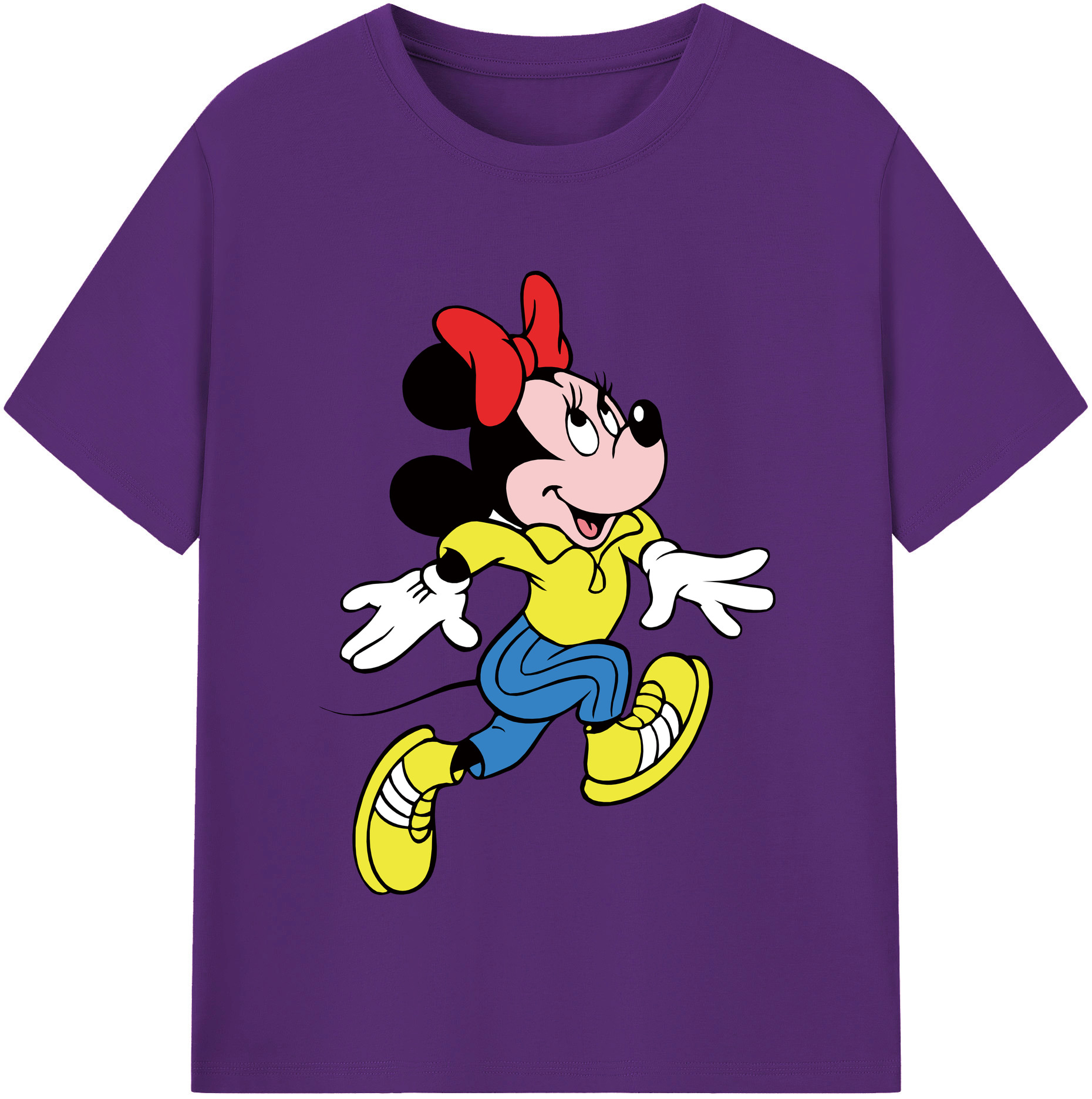 （画像用） ミッキーマウス Mickey Mouse 綿100％半袖Tシャツ（フロントプリント）
