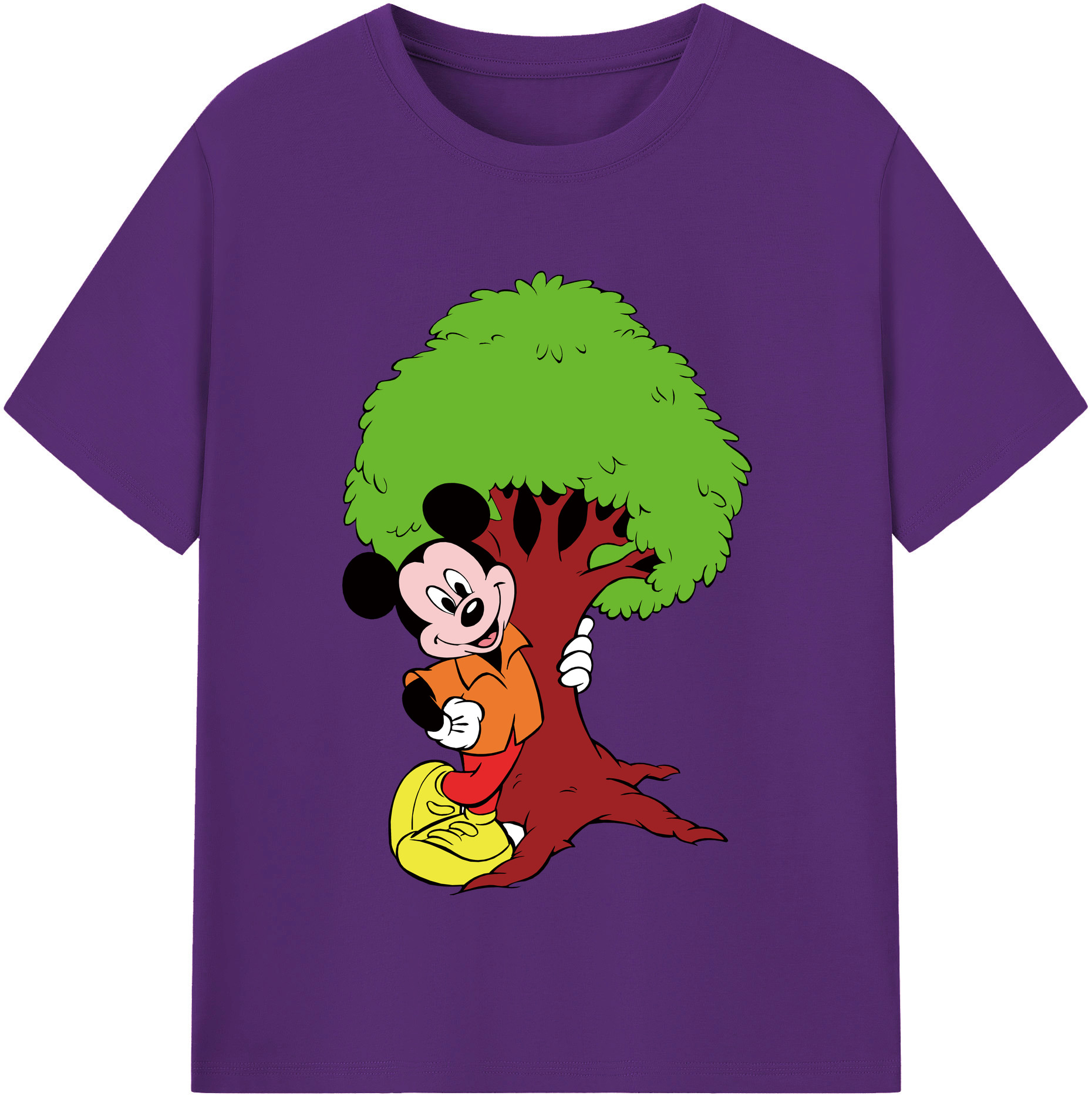 （画像用） ミッキーマウス Mickey Mouse 綿100％半袖Tシャツ（フロントプリント）