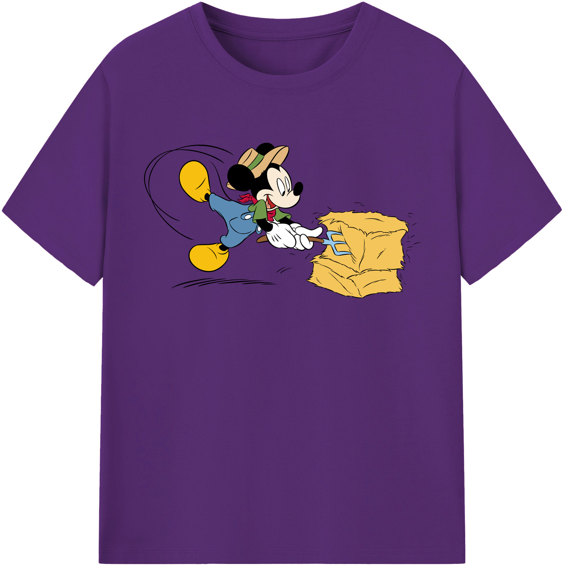 （画像用） ミッキーマウス Mickey Mouse 綿100％半袖Tシャツ（フロントプリント）