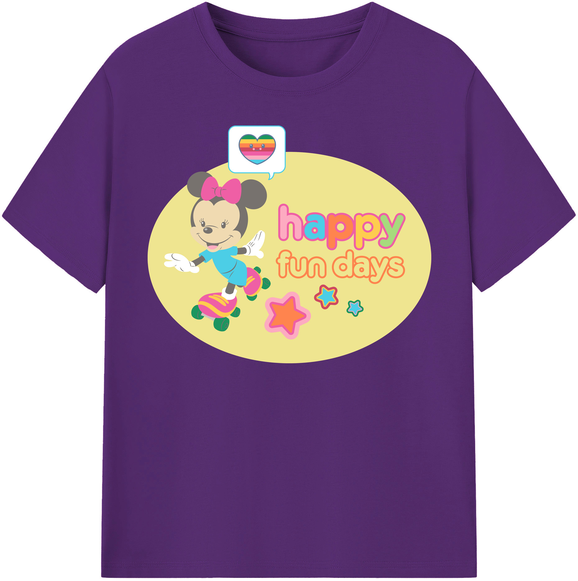 （画像用） ミッキーマウス Mickey Mouse 綿100％半袖Tシャツ（フロントプリント）