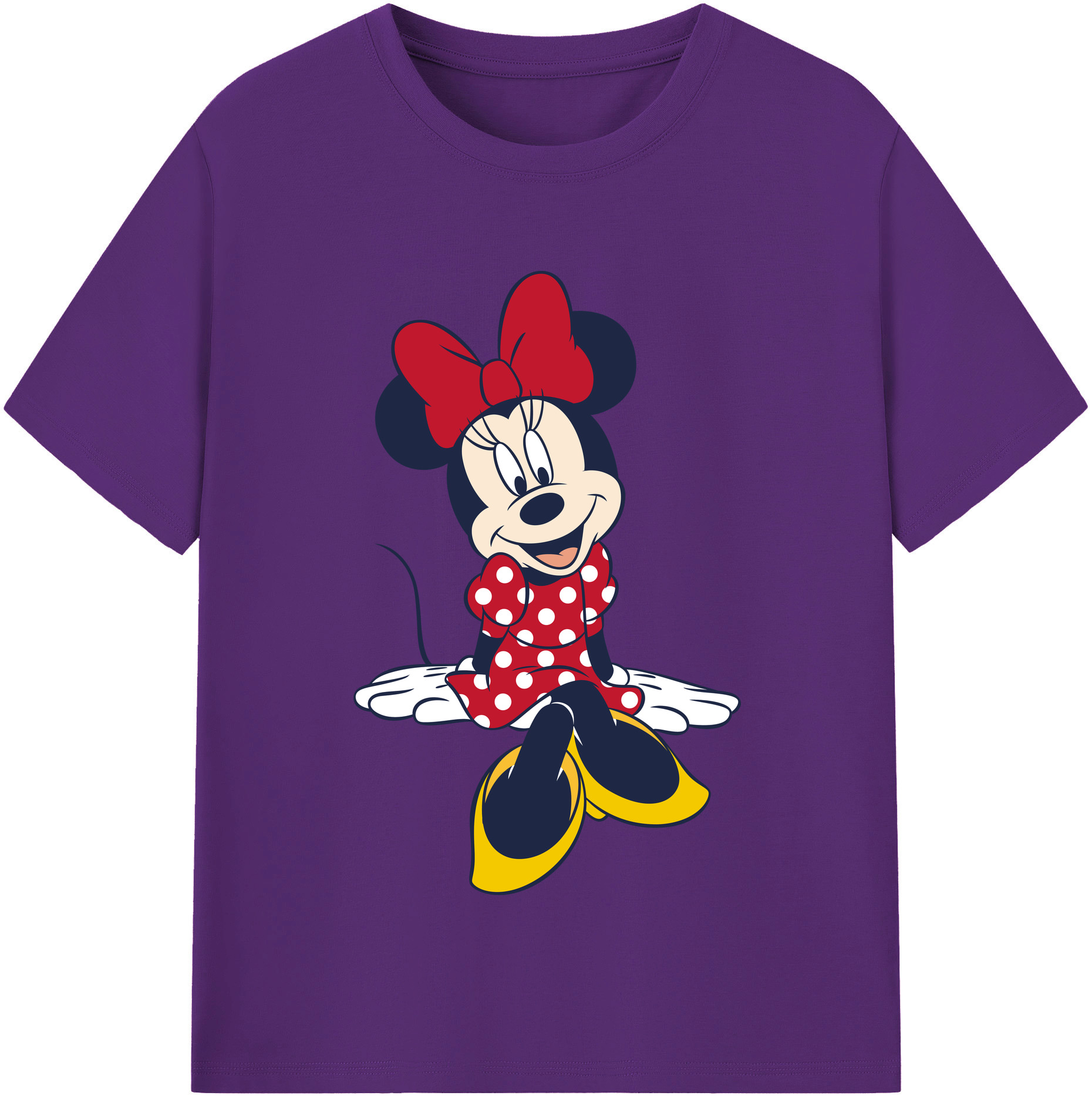 （画像用） ミッキーマウス Mickey Mouse 綿100％半袖Tシャツ（フロントプリント）