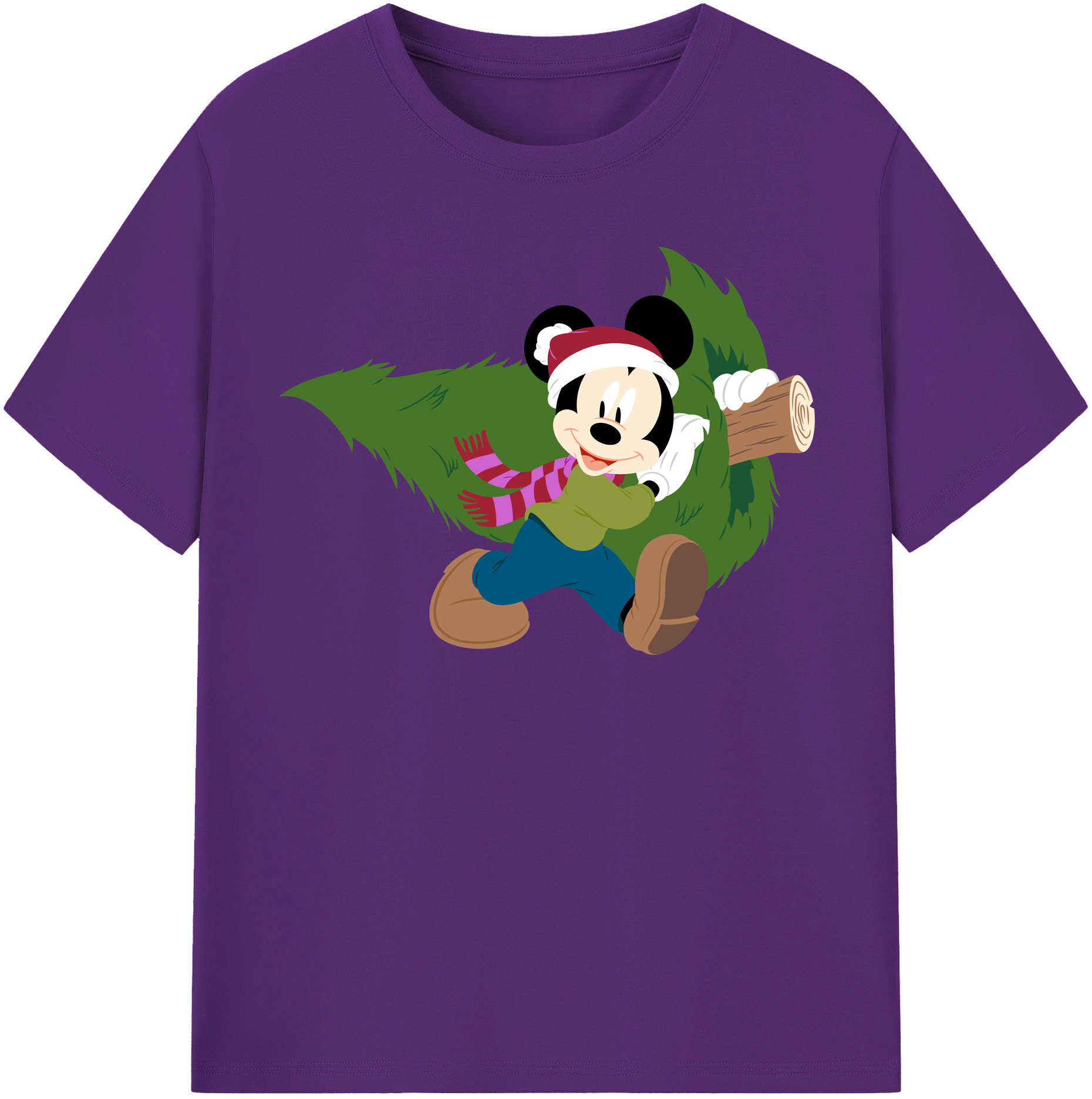 （画像用） ミッキーマウス Mickey Mouse 綿100％半袖Tシャツ（フロントプリント）