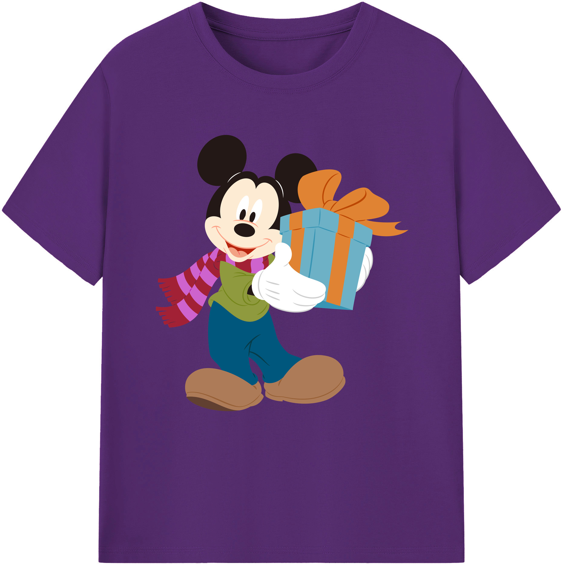 （画像用） ミッキーマウス Mickey Mouse 綿100％半袖Tシャツ（フロントプリント）