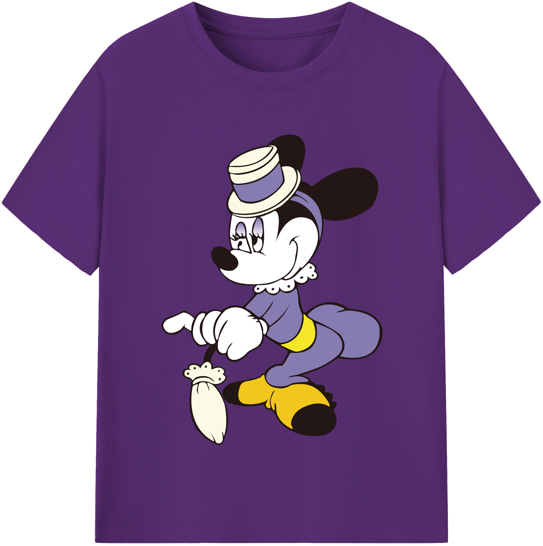 （画像用） ミッキーマウス Mickey Mouse 綿100％半袖Tシャツ（フロントプリント）