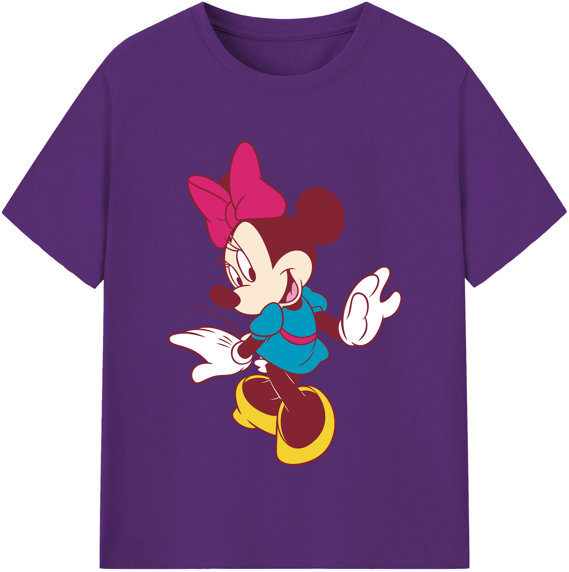 （画像用） ミッキーマウス Mickey Mouse 綿100％半袖Tシャツ（フロントプリント）