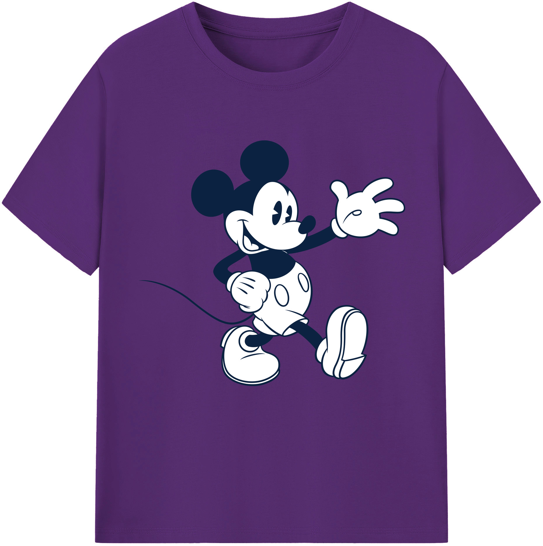 （画像用） ミッキーマウス Mickey Mouse 綿100％半袖Tシャツ（フロントプリント）