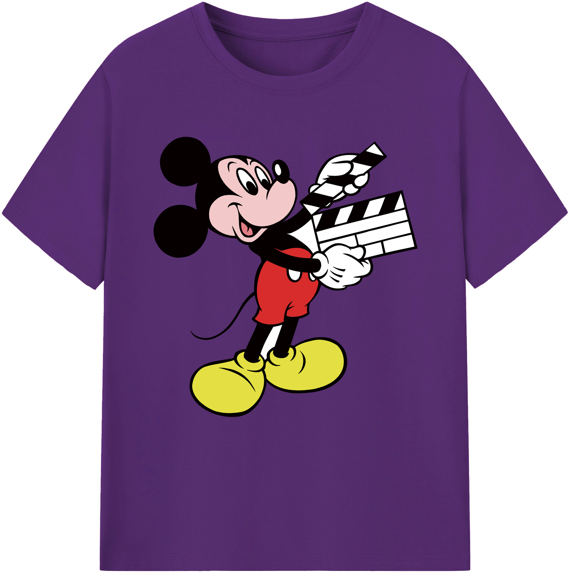 （画像用） ミッキーマウス Mickey Mouse 綿100％半袖Tシャツ（フロントプリント）
