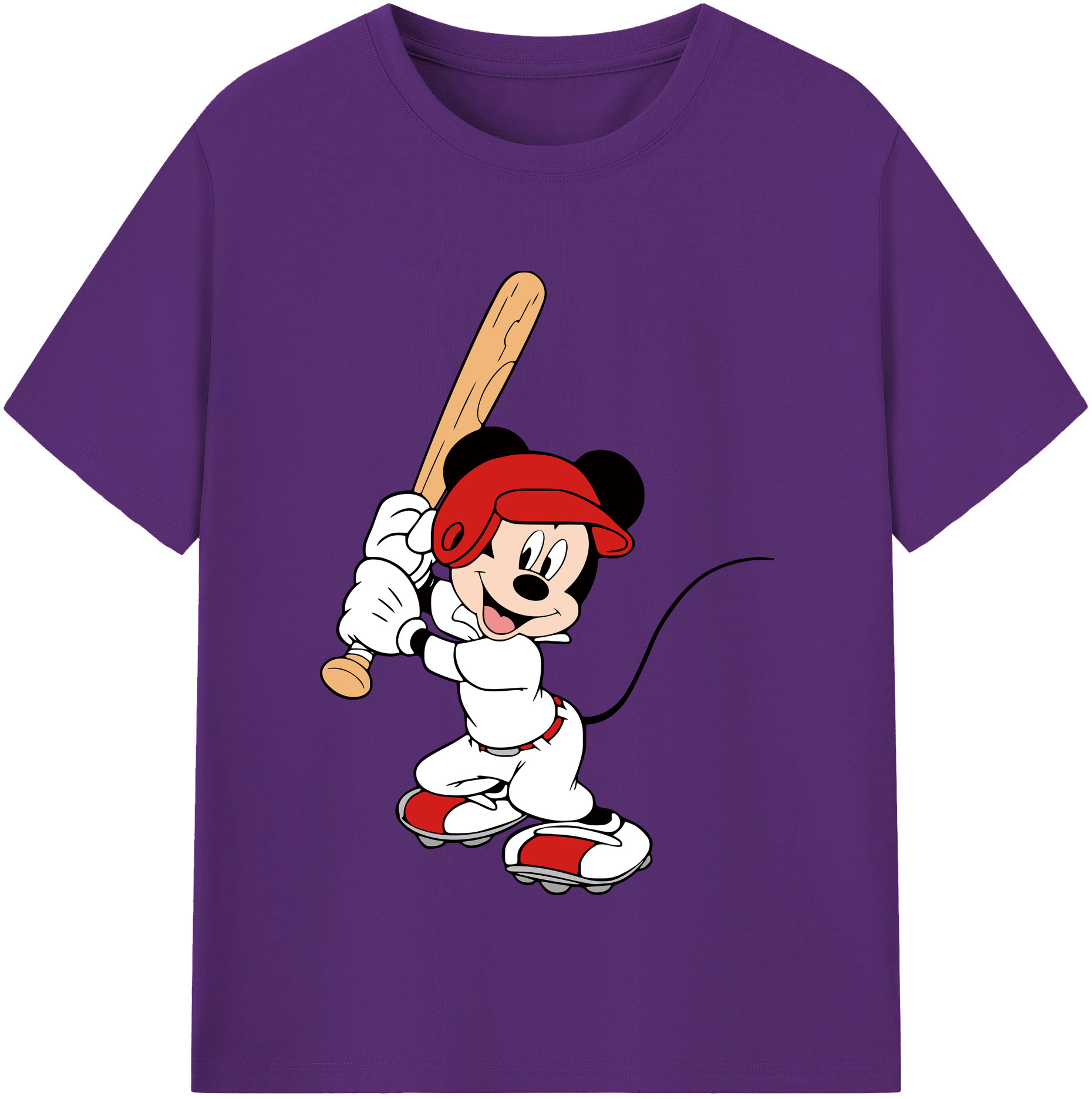 （画像用） ミッキーマウス Mickey Mouse 綿100％半袖Tシャツ（フロントプリント）