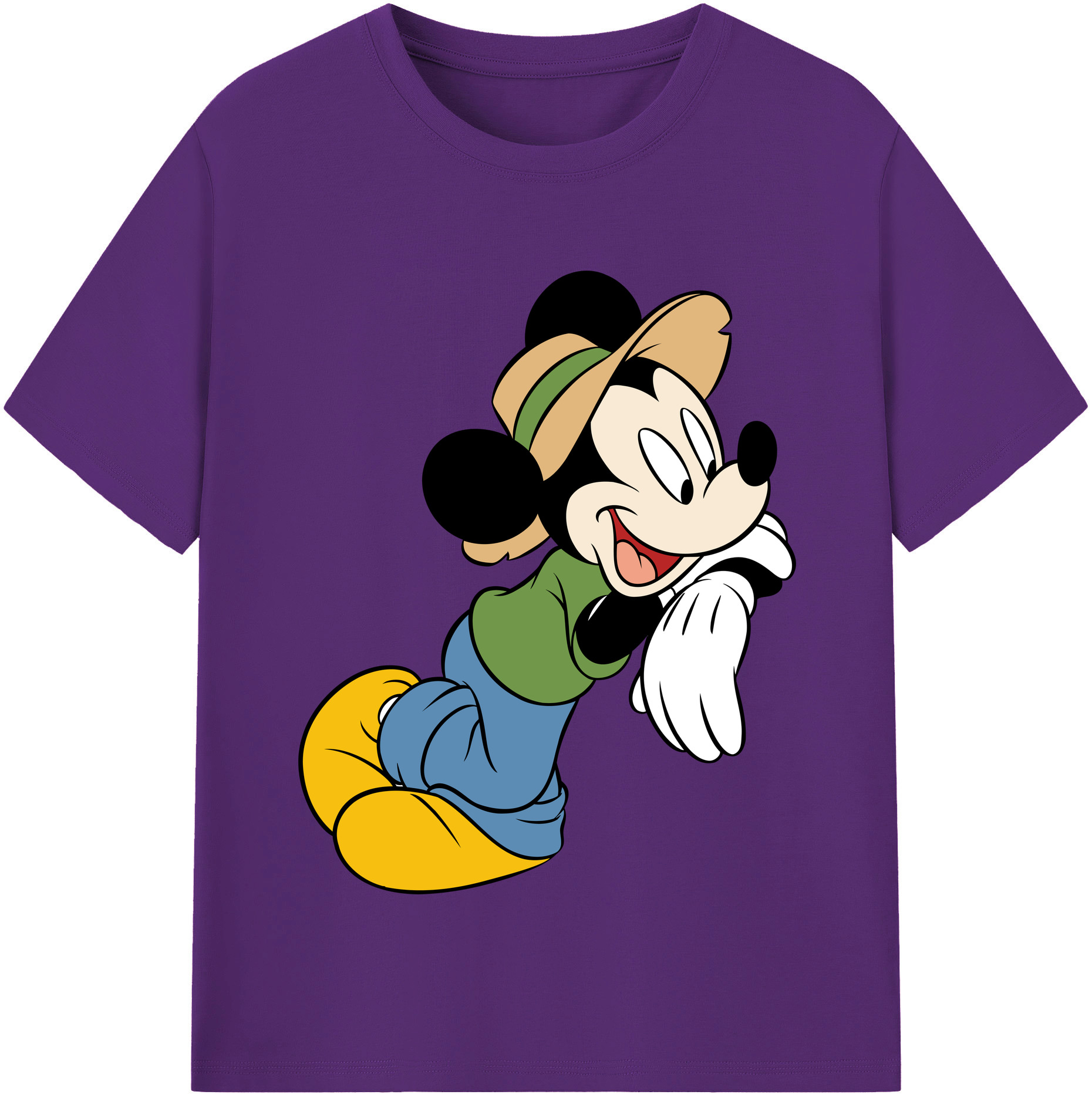 （画像用） ミッキーマウス Mickey Mouse 綿100％半袖Tシャツ（フロントプリント）