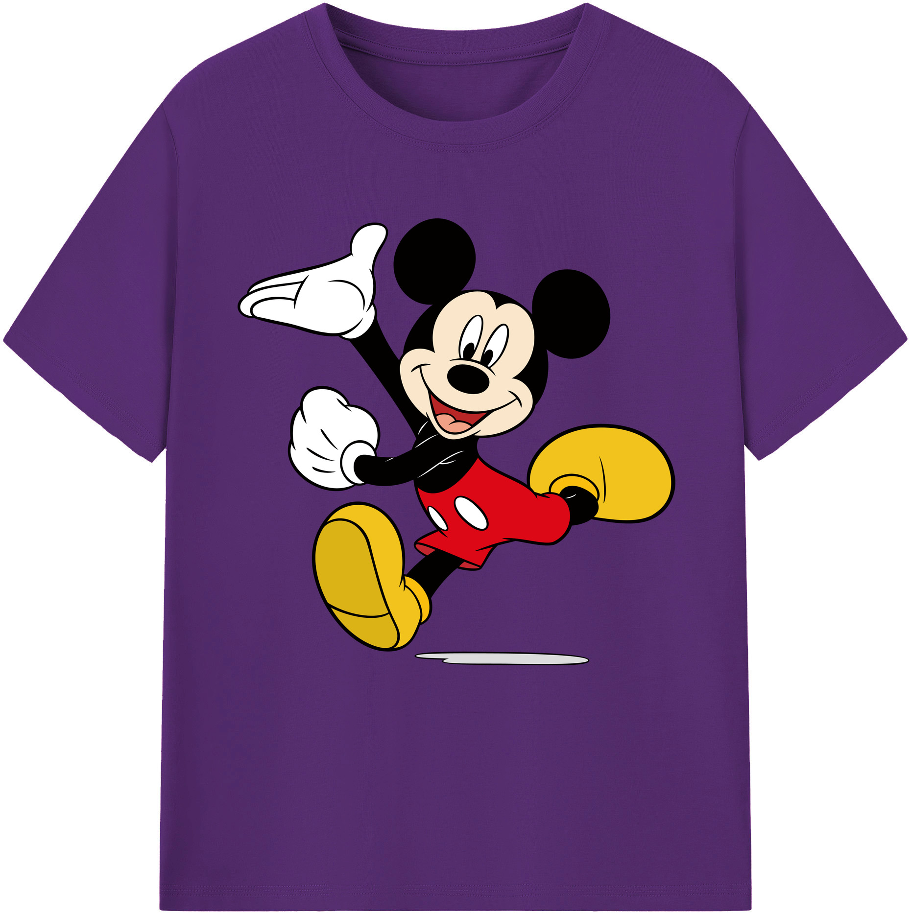 （画像用） ミッキーマウス Mickey Mouse 綿100％半袖Tシャツ（フロントプリント）