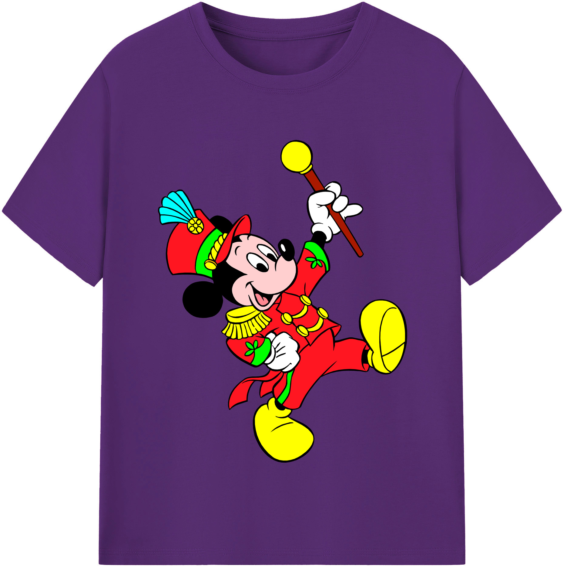 （画像用） ミッキーマウス Mickey Mouse 綿100％半袖Tシャツ（フロントプリント）