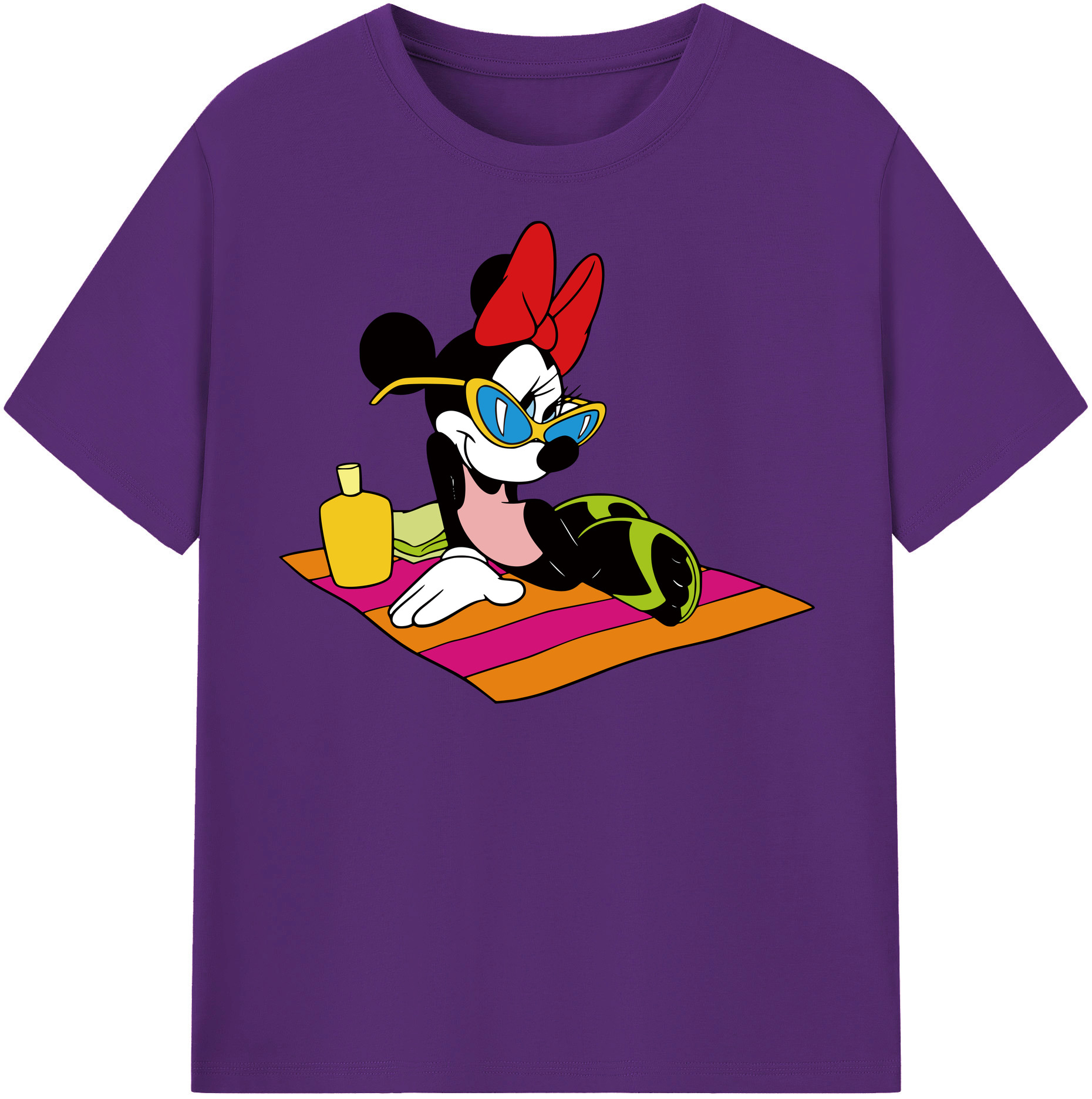 （画像用） ミッキーマウス Mickey Mouse 綿100％半袖Tシャツ（フロントプリント）
