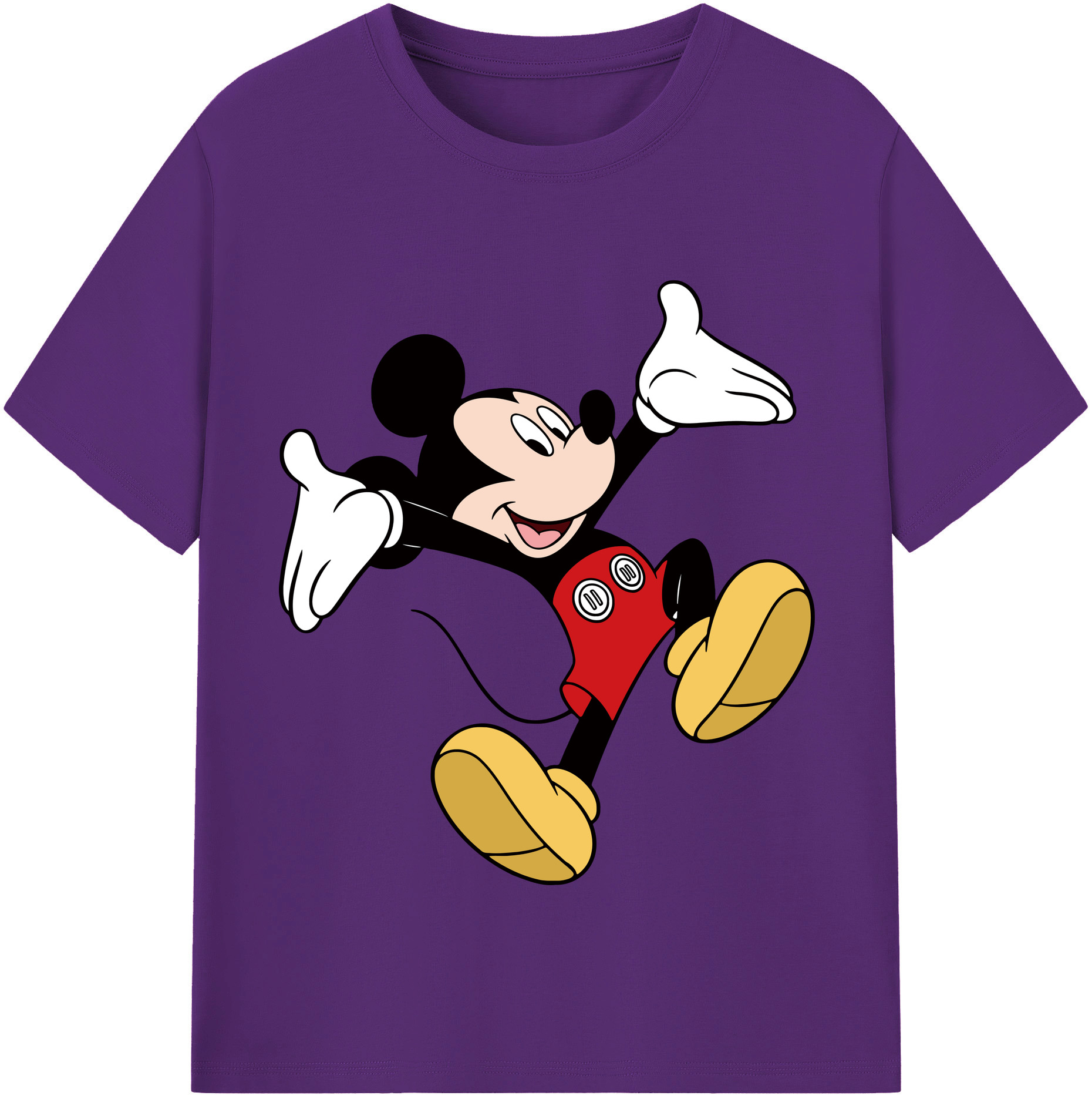 （画像用） ミッキーマウス Mickey Mouse 綿100％半袖Tシャツ（フロントプリント）