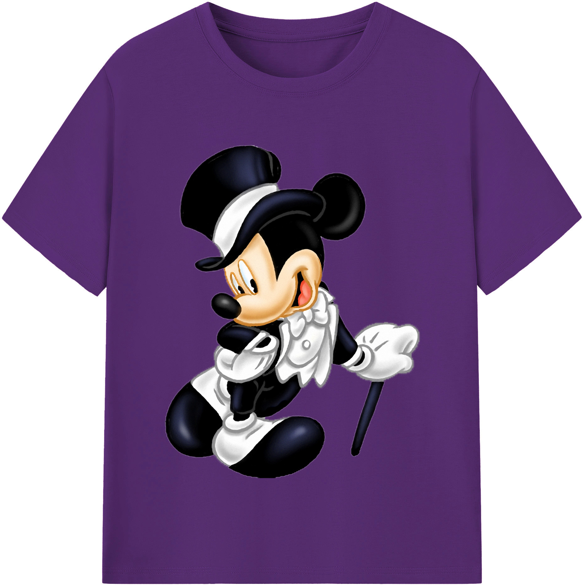 （画像用） ミッキーマウス Mickey Mouse 綿100％半袖Tシャツ（フロントプリント）