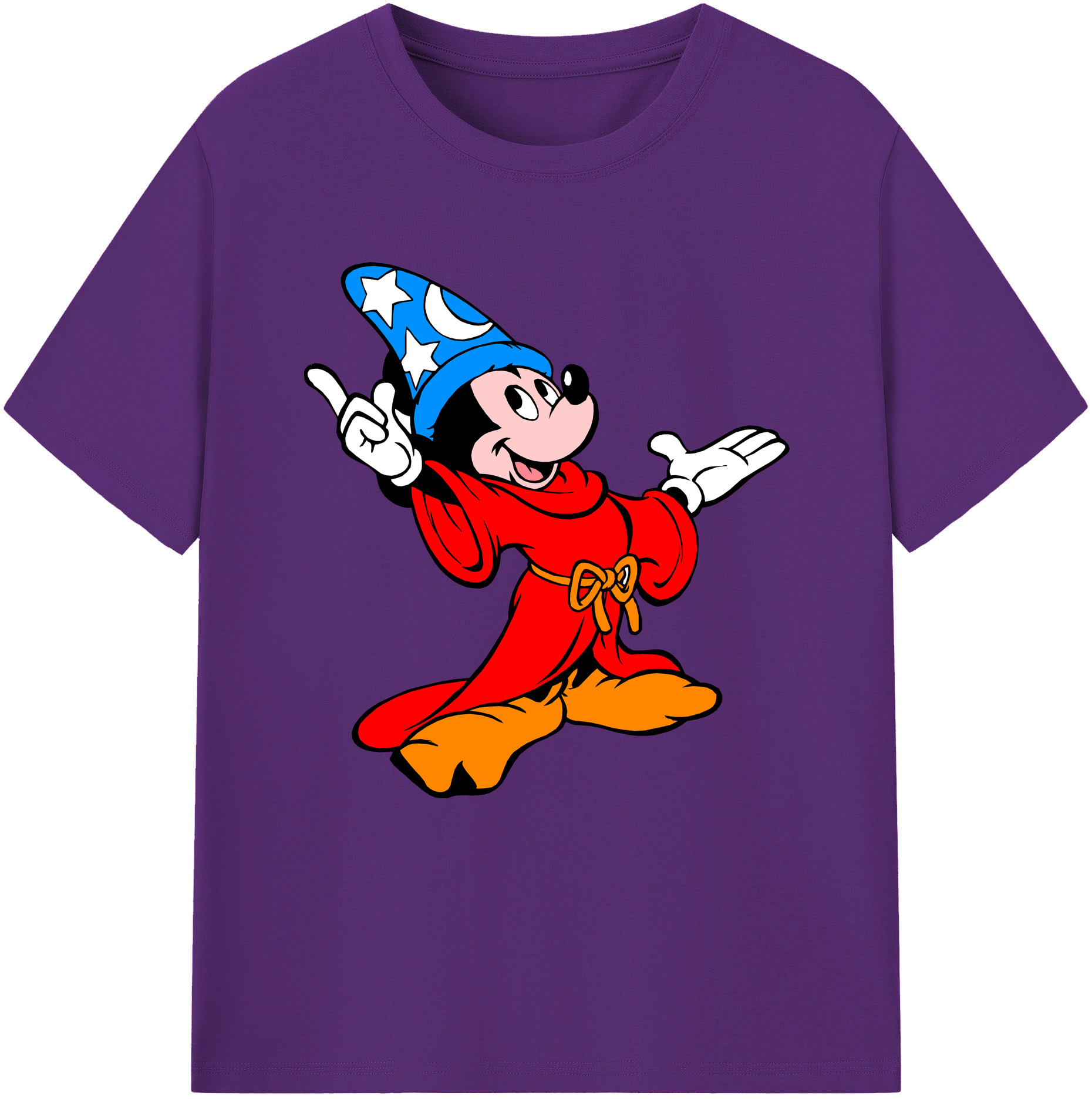 （画像用） ミッキーマウス Mickey Mouse 綿100％半袖Tシャツ（フロントプリント）