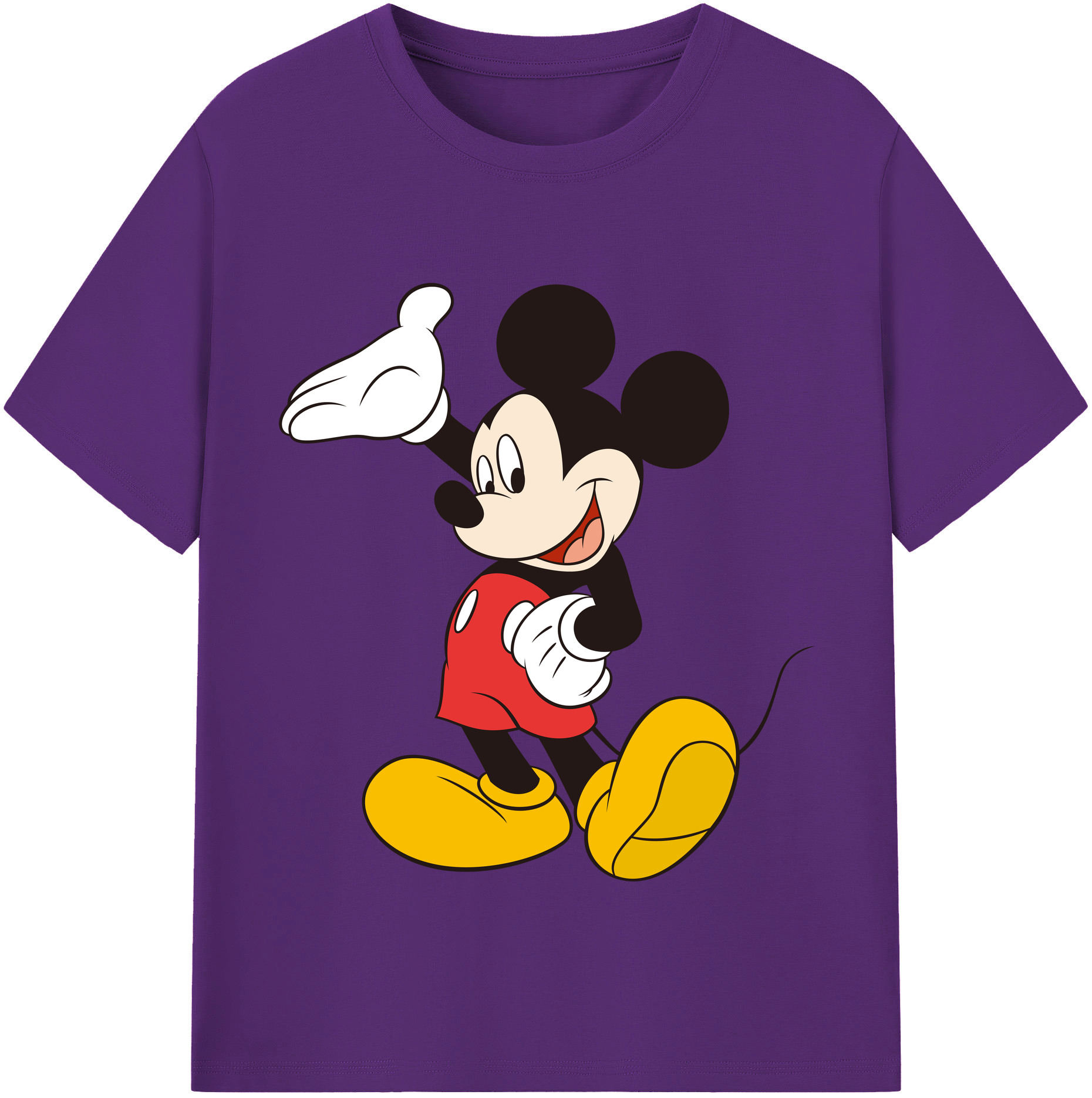 （画像用） ミッキーマウス Mickey Mouse 綿100％半袖Tシャツ（フロントプリント）