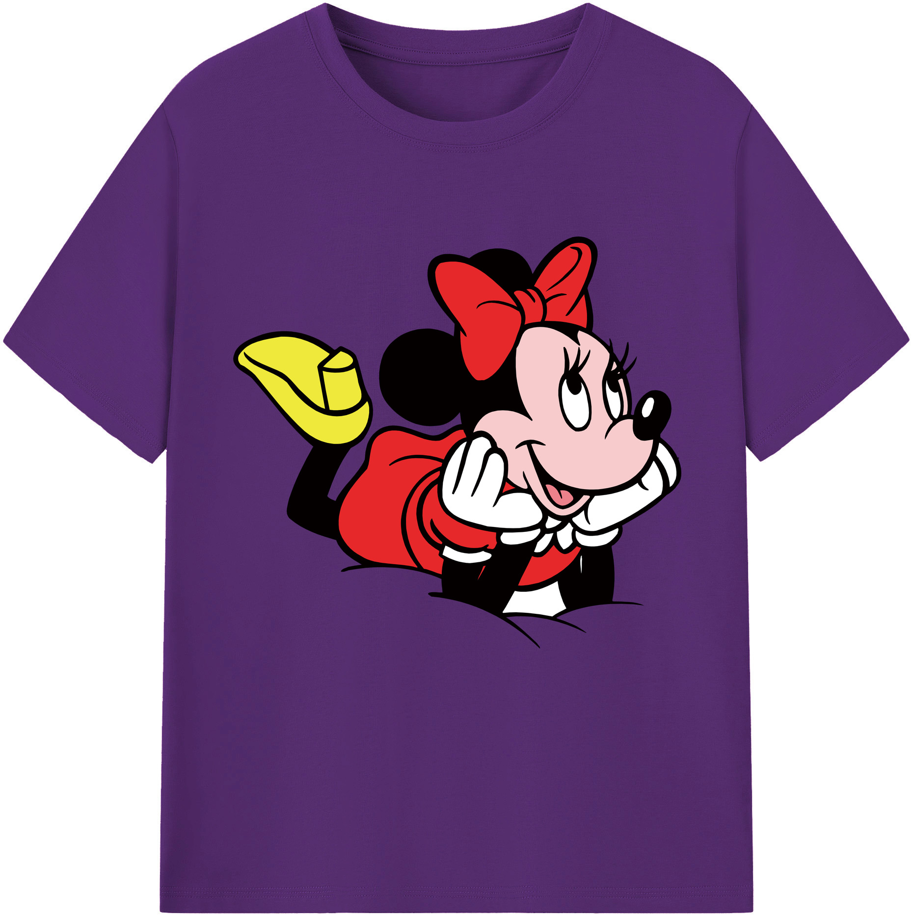 （画像用） ミッキーマウス Mickey Mouse 綿100％半袖Tシャツ（フロントプリント）