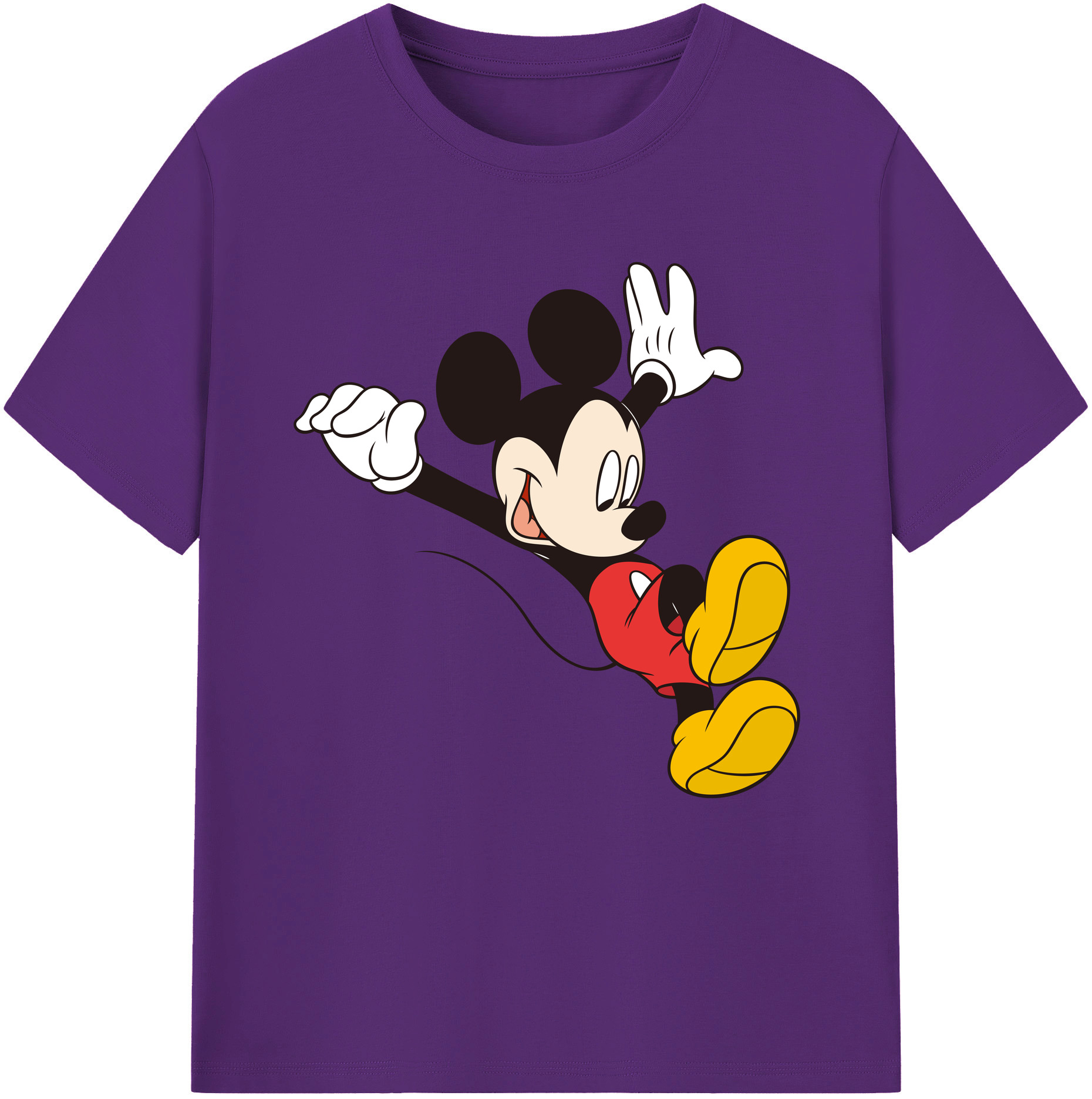 （画像用） ミッキーマウス Mickey Mouse 綿100％半袖Tシャツ（フロントプリント）
