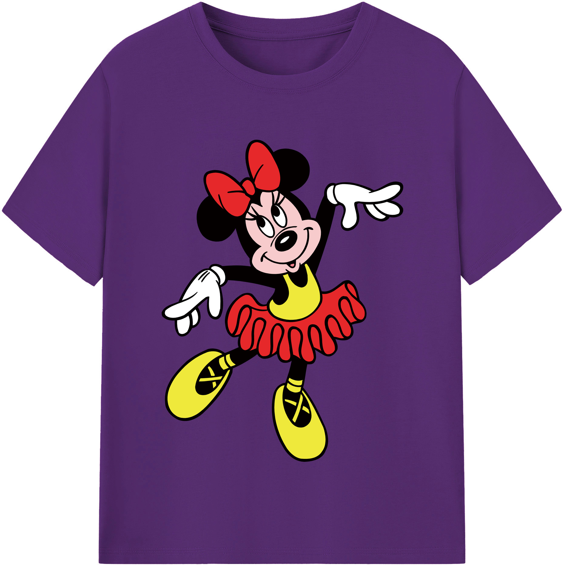 （画像用） ミッキーマウス Mickey Mouse 綿100％半袖Tシャツ（フロントプリント）