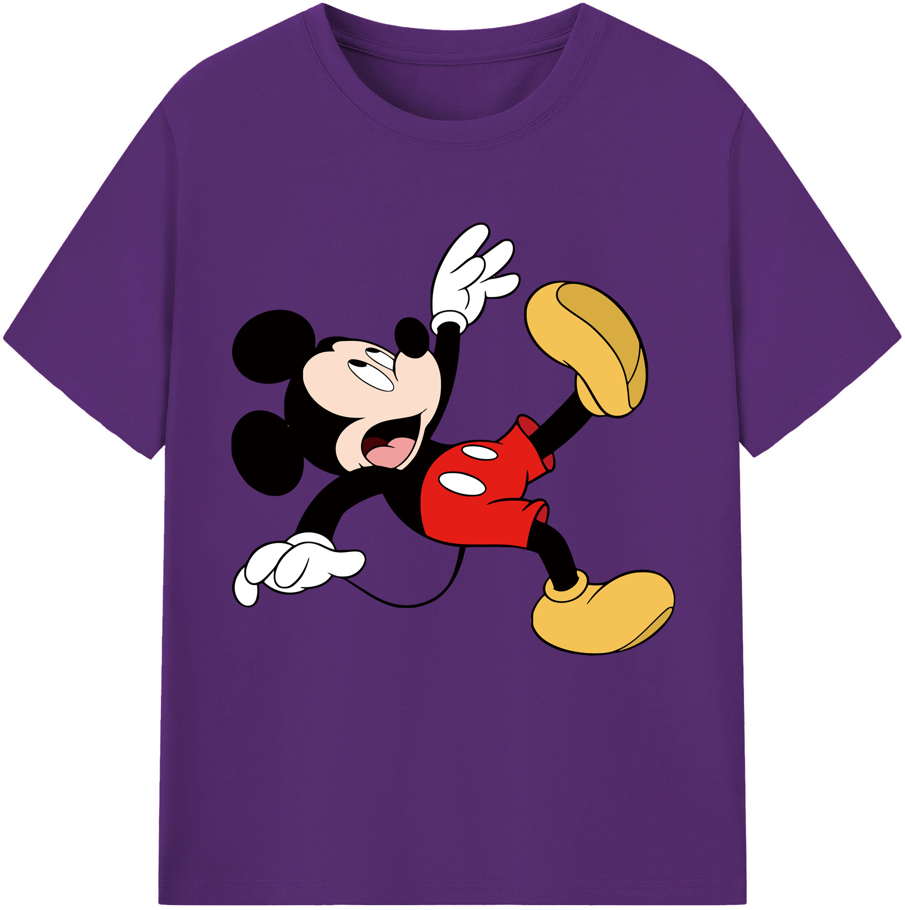 （画像用） ミッキーマウス Mickey Mouse 綿100％半袖Tシャツ（フロントプリント）
