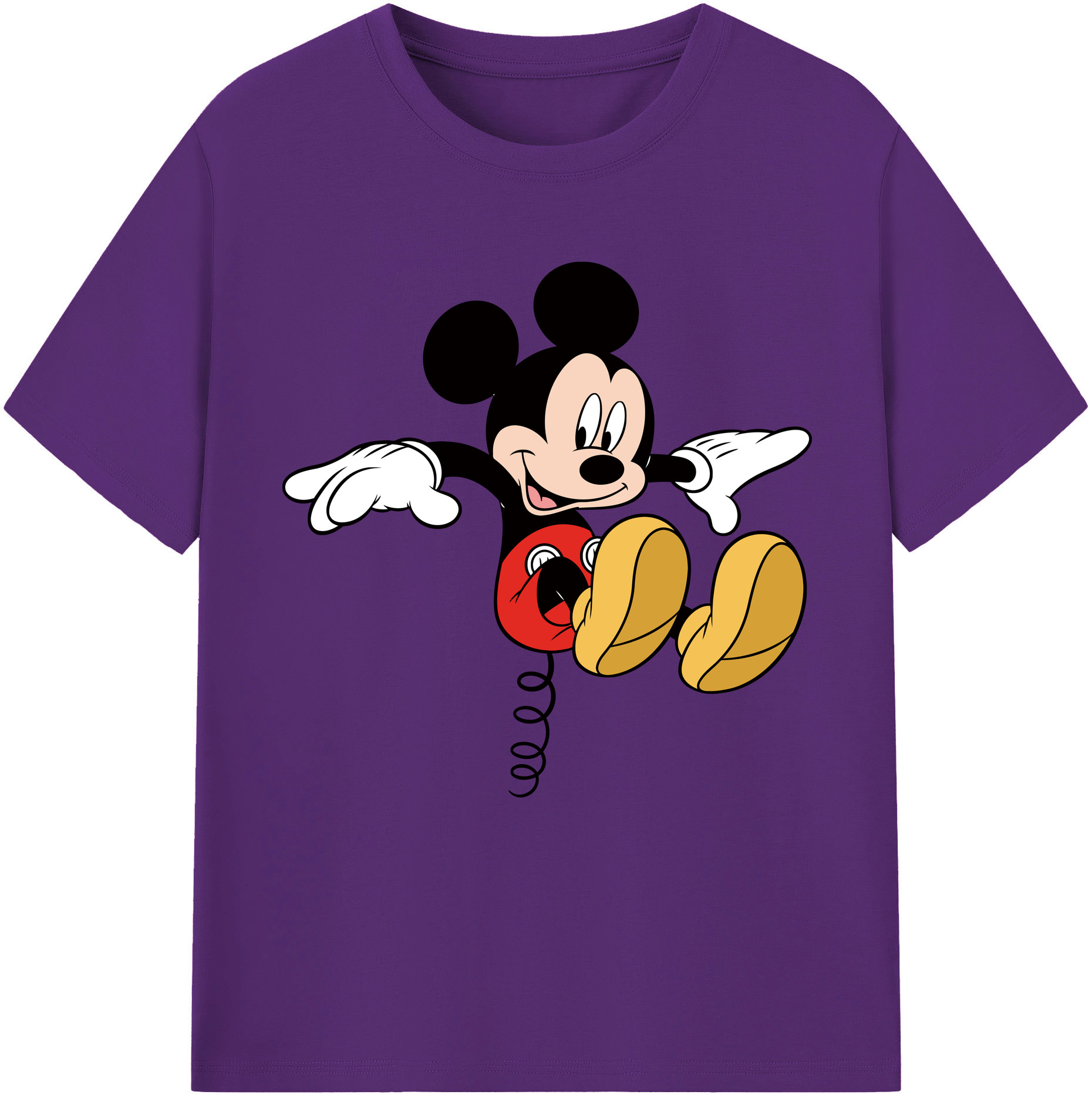 （画像用） ミッキーマウス Mickey Mouse 綿100％半袖Tシャツ（フロントプリント）