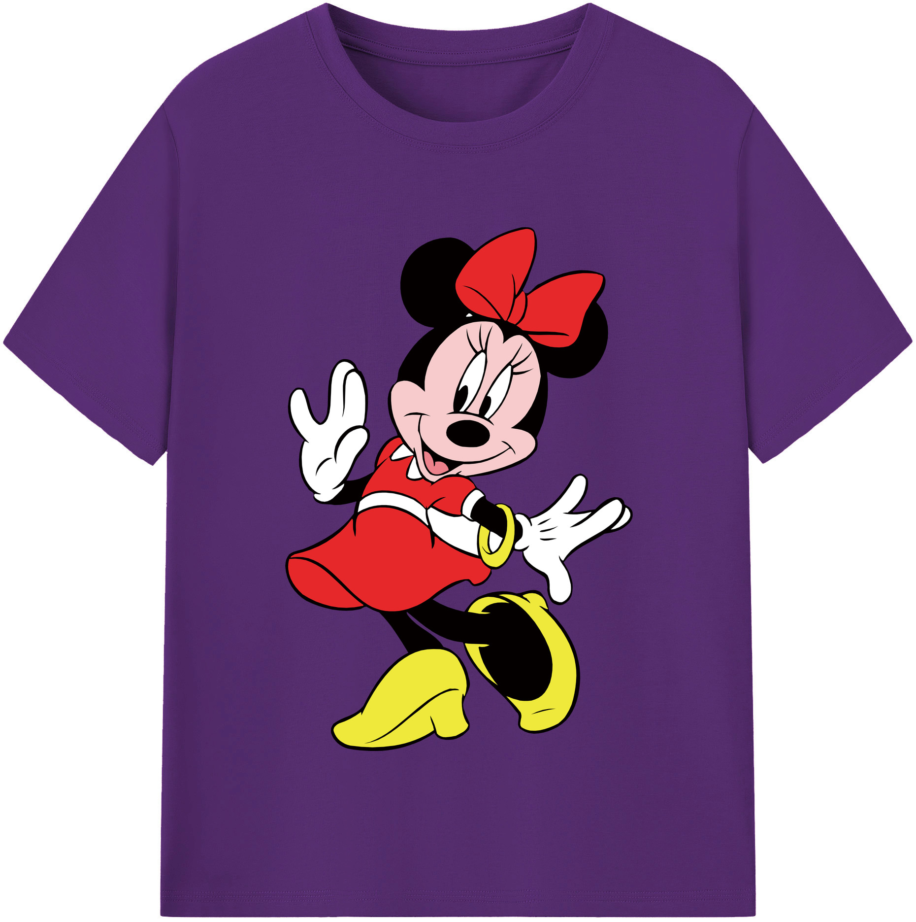 （画像用） ミッキーマウス Mickey Mouse 綿100％半袖Tシャツ（フロントプリント）