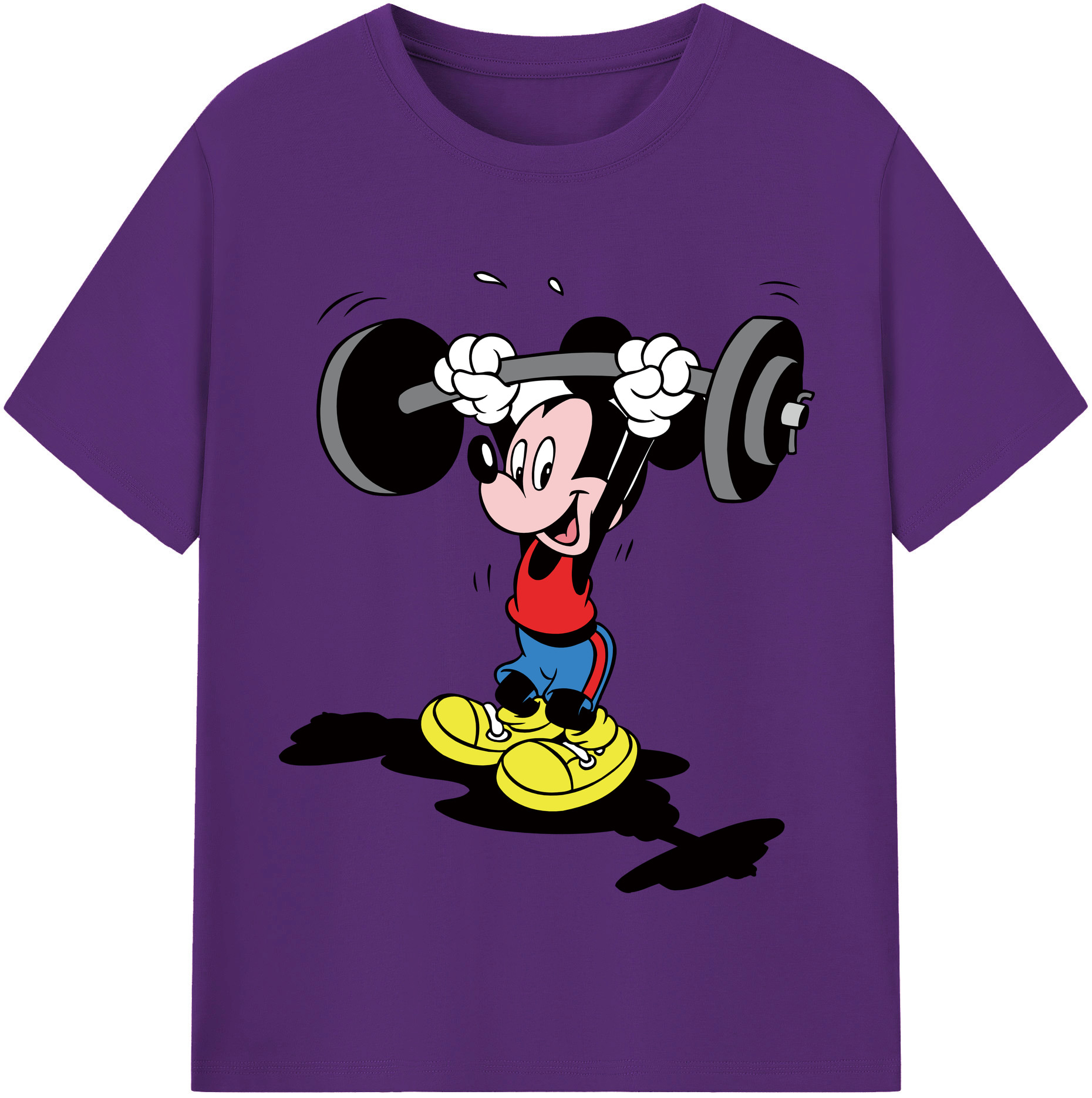 （画像用） ミッキーマウス Mickey Mouse 綿100％半袖Tシャツ（フロントプリント）