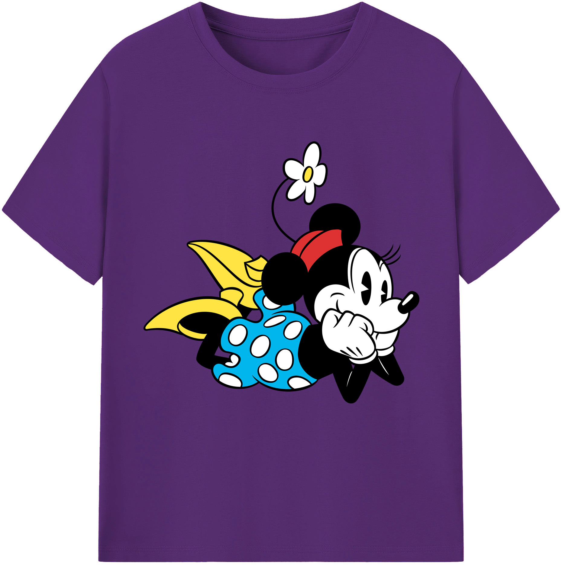 （画像用） ミッキーマウス Mickey Mouse 綿100％半袖Tシャツ（フロントプリント）
