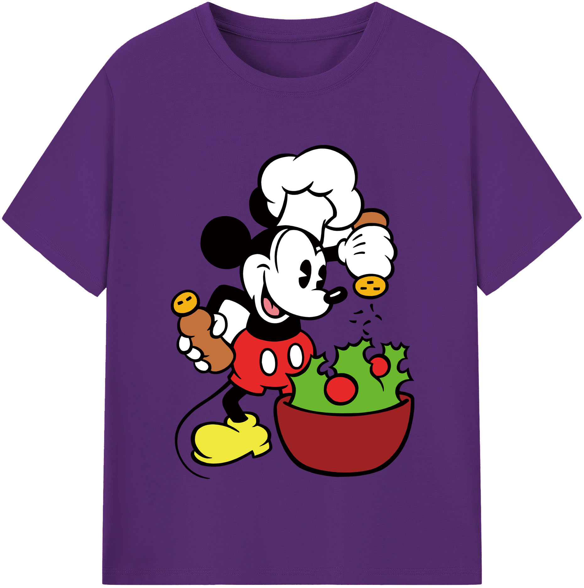 （画像用） ミッキーマウス Mickey Mouse 綿100％半袖Tシャツ（フロントプリント）