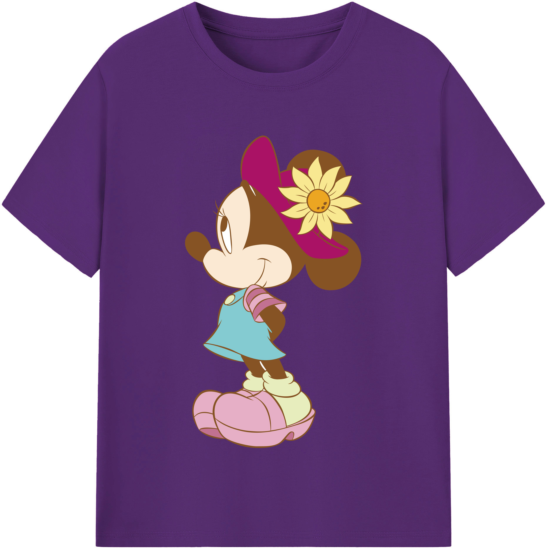（画像用） ミッキーマウス Mickey Mouse 綿100％半袖Tシャツ（フロントプリント）