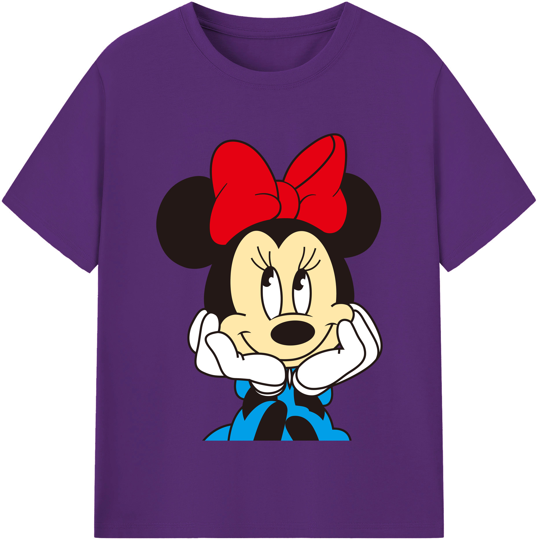 （画像用） ミッキーマウス Mickey Mouse 綿100％半袖Tシャツ（フロントプリント）