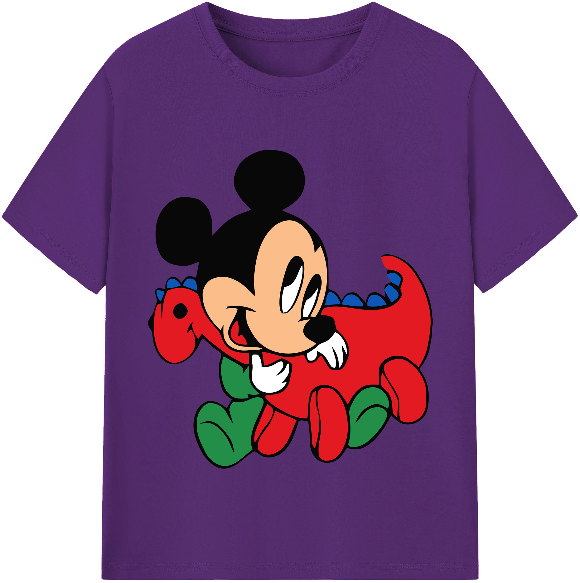 （画像用） ミッキーマウス Mickey Mouse 綿100％半袖Tシャツ（フロントプリント）