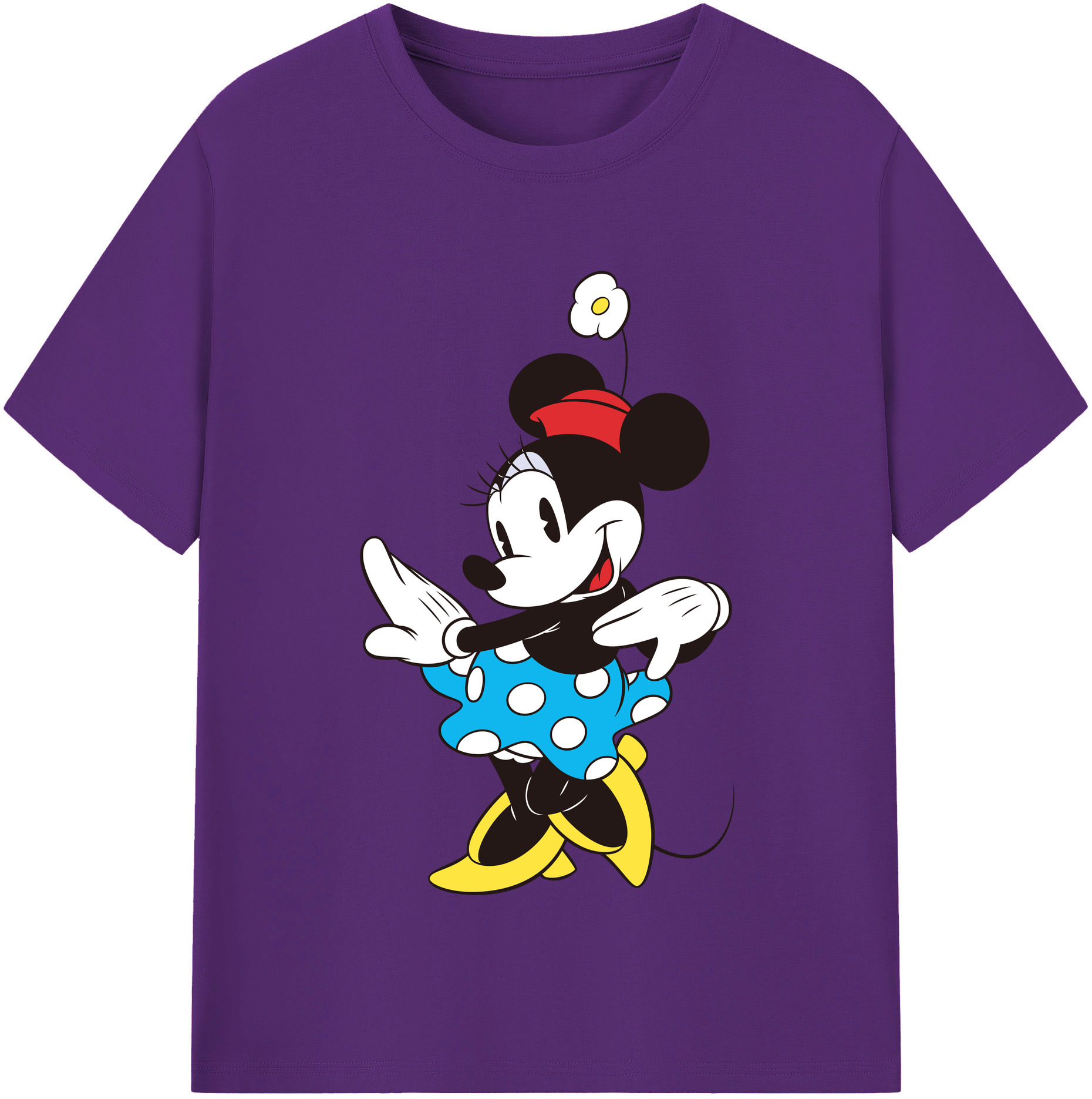 （画像用） ミッキーマウス Mickey Mouse 綿100％半袖Tシャツ（フロントプリント）
