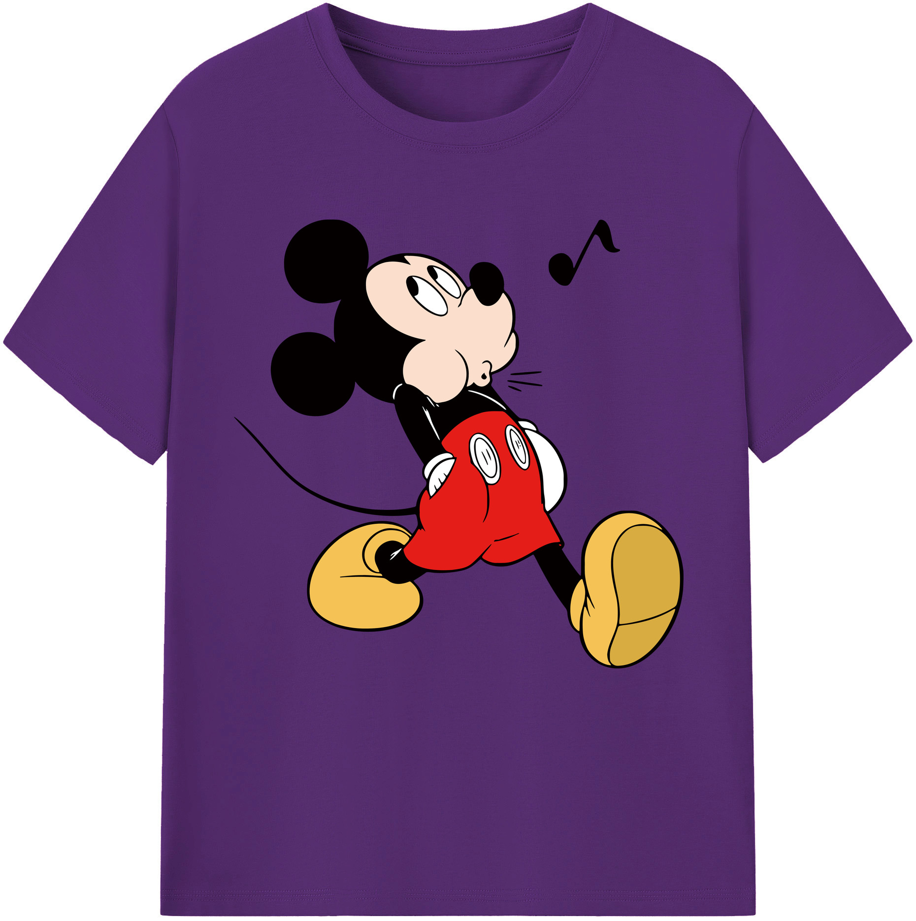 （画像用） ミッキーマウス Mickey Mouse 綿100％半袖Tシャツ（フロントプリント）