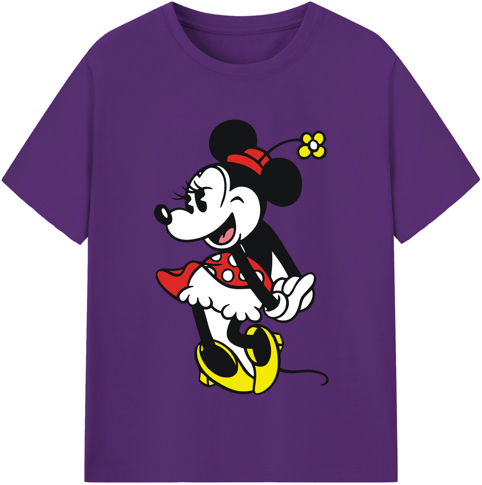 （画像用） ミッキーマウス Mickey Mouse 綿100％半袖Tシャツ（フロントプリント）