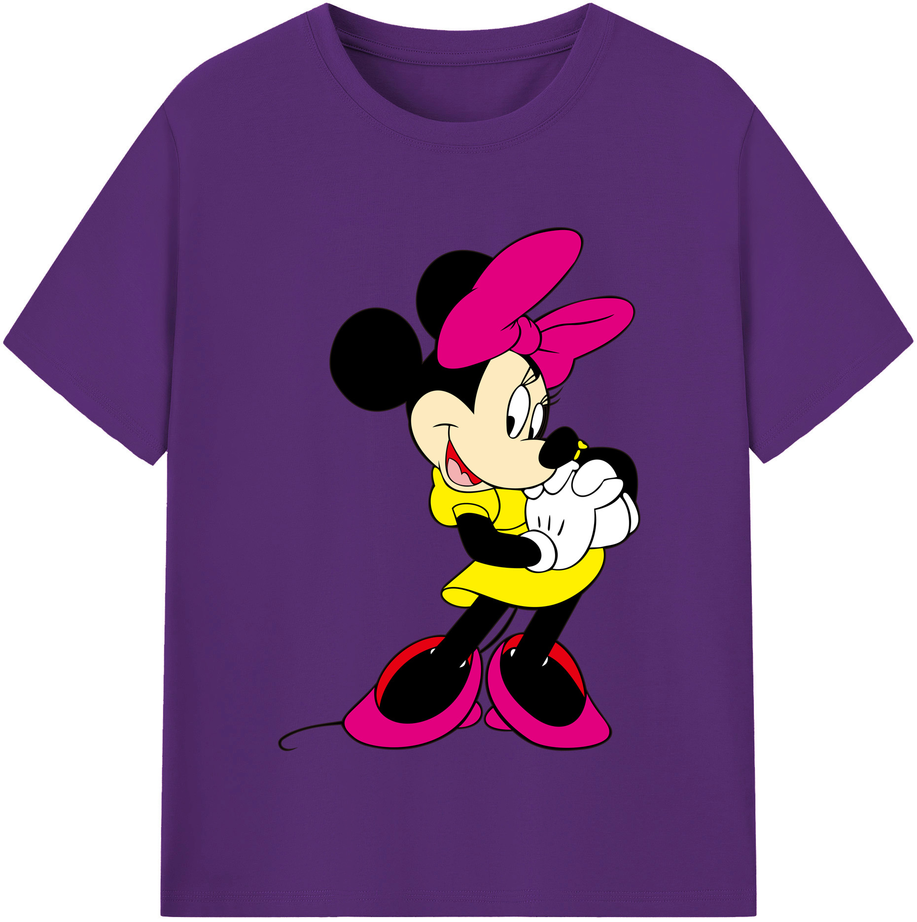 （画像用） ミッキーマウス Mickey Mouse 綿100％半袖Tシャツ（フロントプリント）