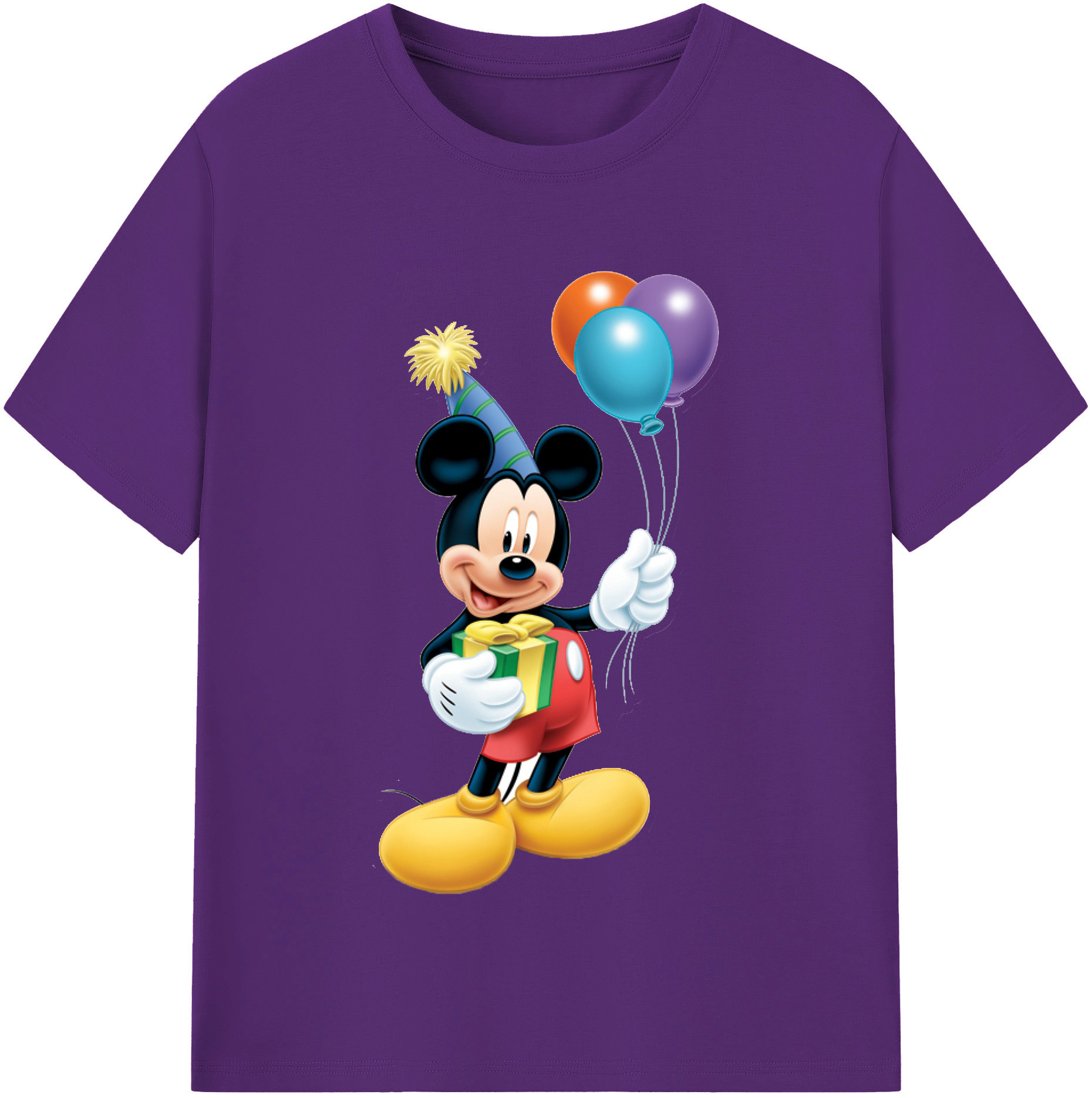 （画像用） ミッキーマウス Mickey Mouse 綿100％半袖Tシャツ（フロントプリント）