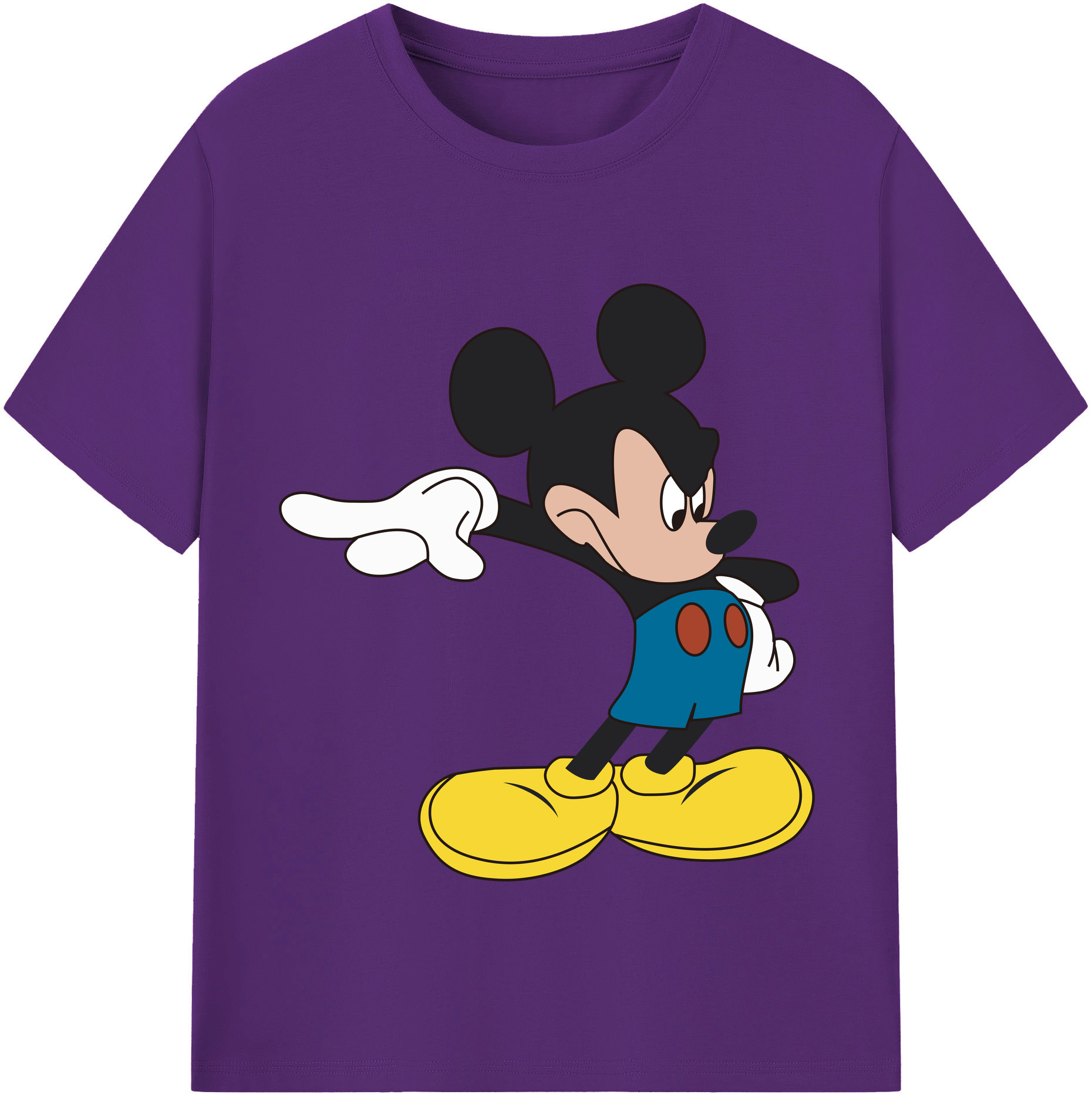 （画像用） ミッキーマウス Mickey Mouse 綿100％半袖Tシャツ（フロントプリント）