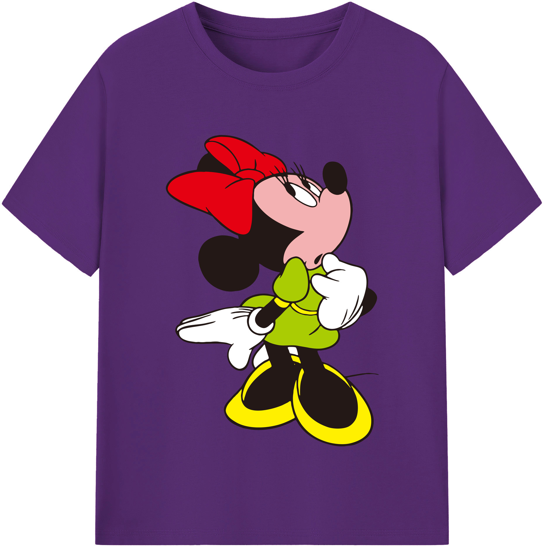 （画像用） ミッキーマウス Mickey Mouse 綿100％半袖Tシャツ（フロントプリント）