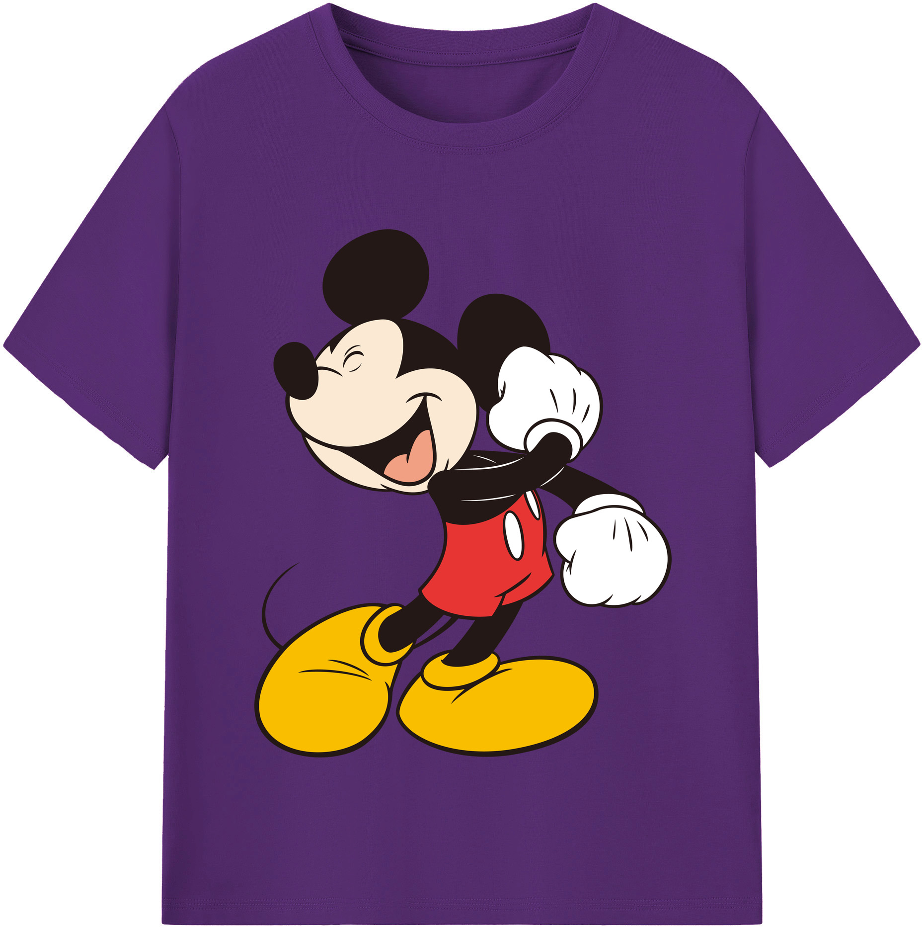 （画像用） ミッキーマウス Mickey Mouse 綿100％半袖Tシャツ（フロントプリント）
