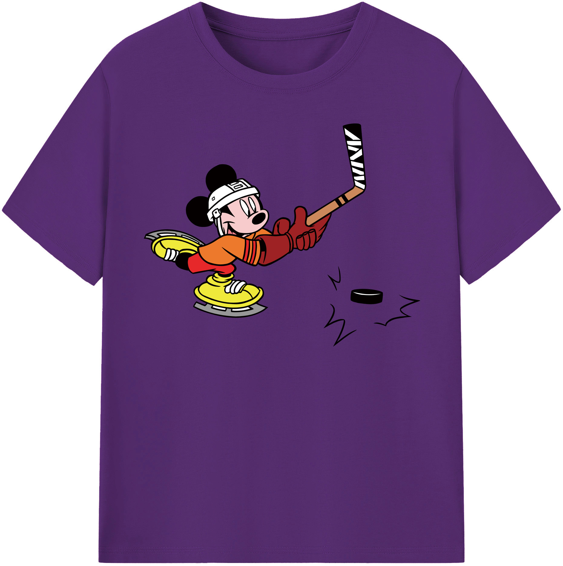 （画像用） ミッキーマウス Mickey Mouse 綿100％半袖Tシャツ（フロントプリント）